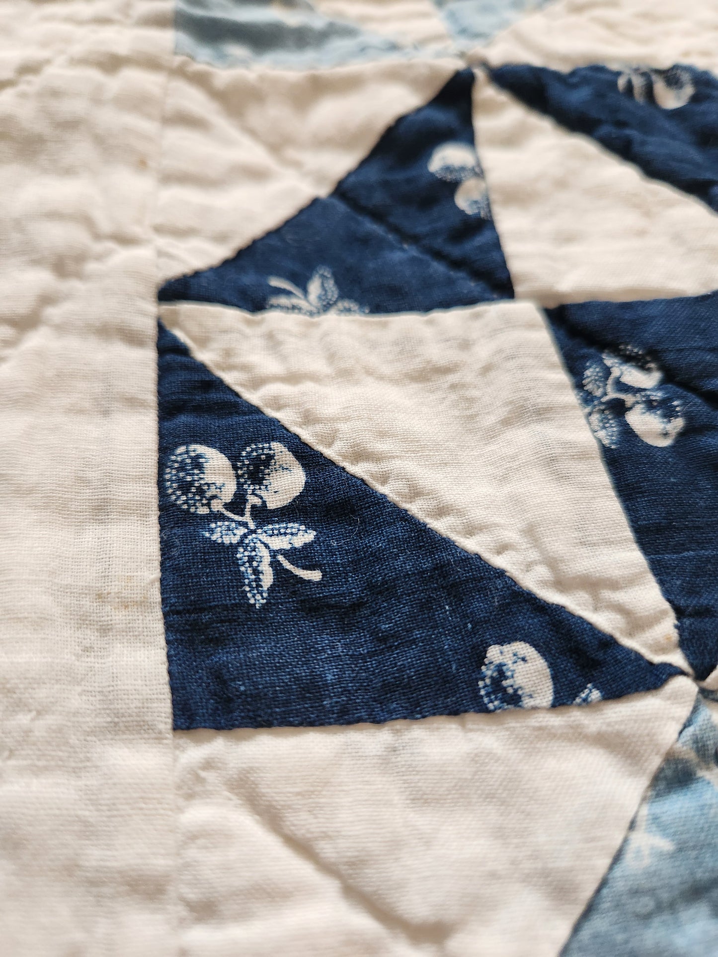 Blue and White Envelope Quilt c1900