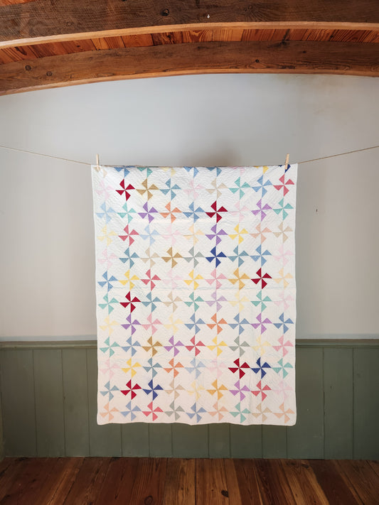 Vintage Pinwheel Crib Quilt