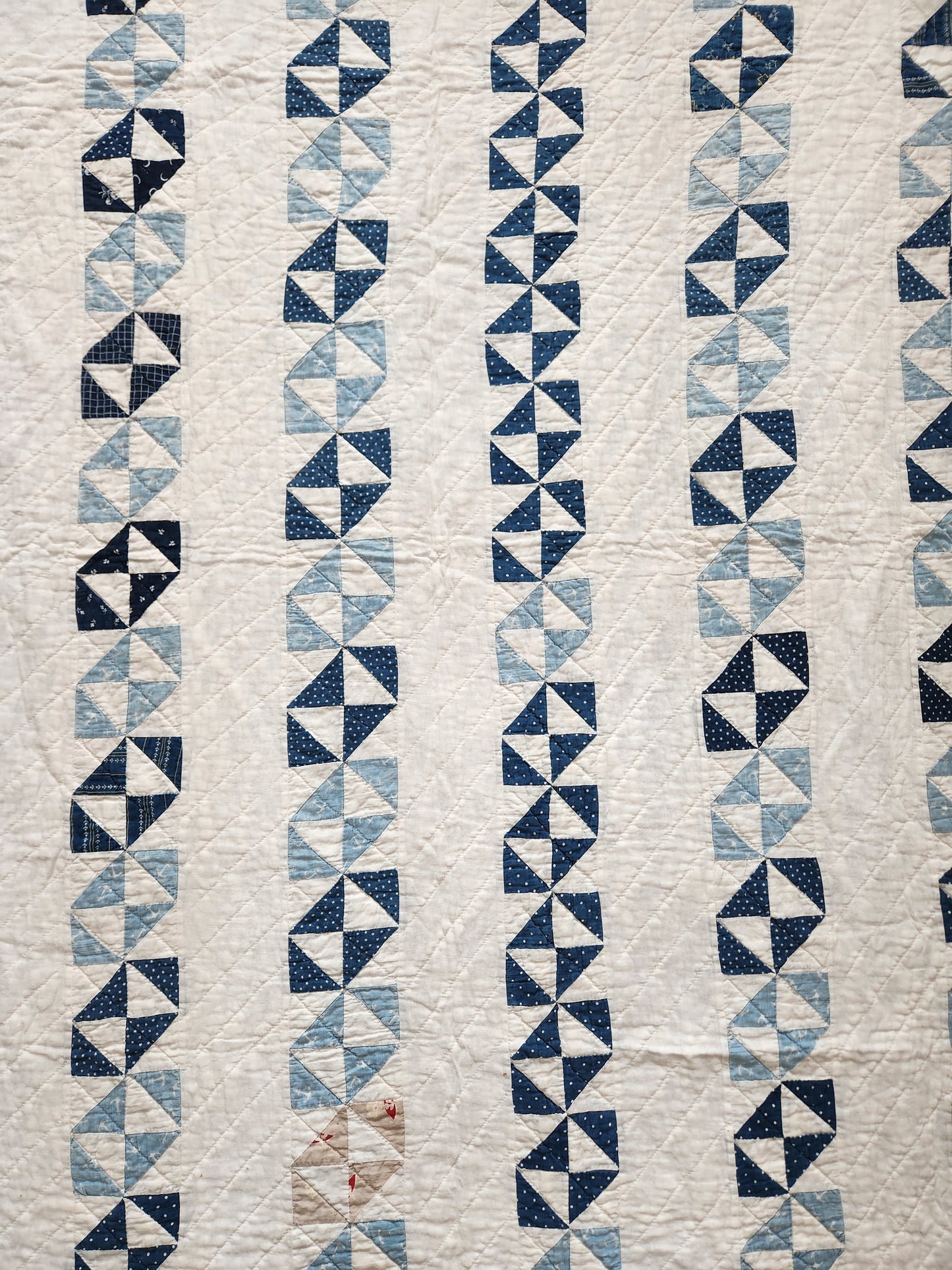 Blue and White Envelope Quilt c1900