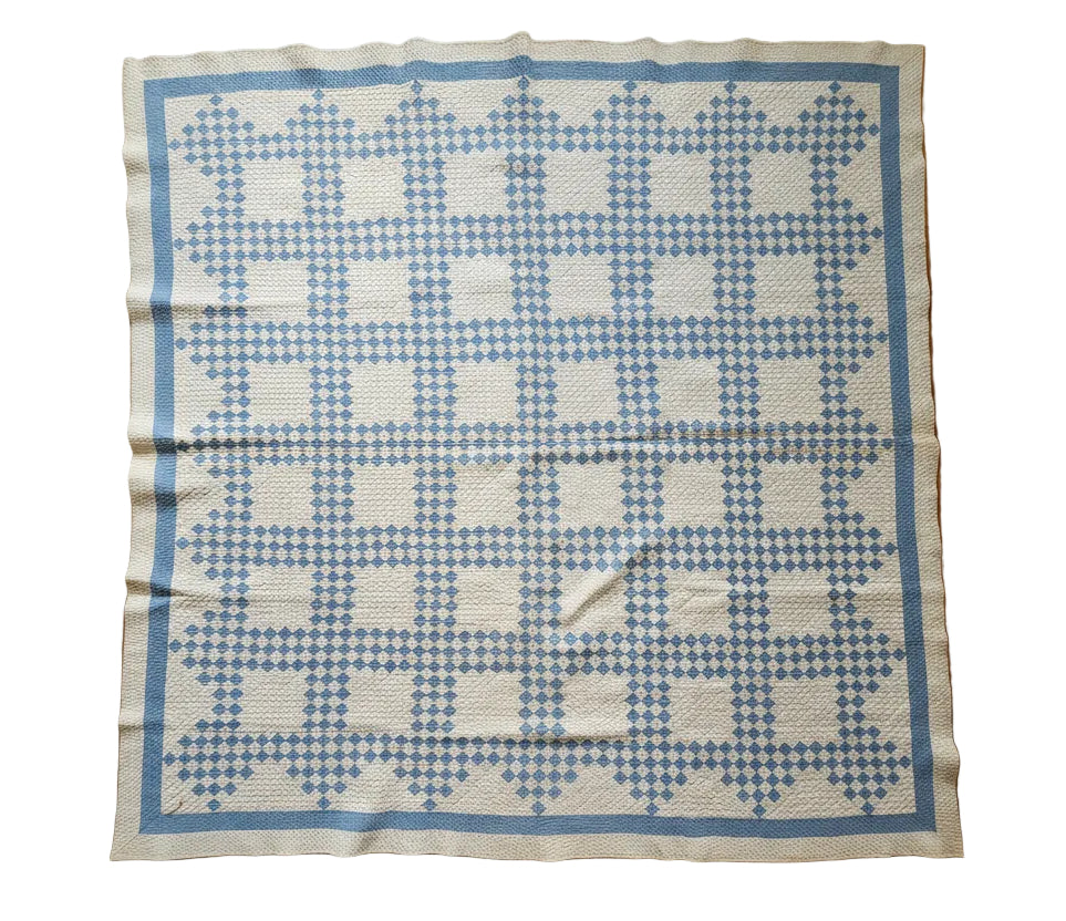 Blue and White Triple Irish Chain