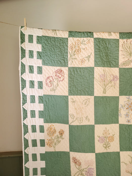 Ruby McKim Flower Garden Quilt, c1930