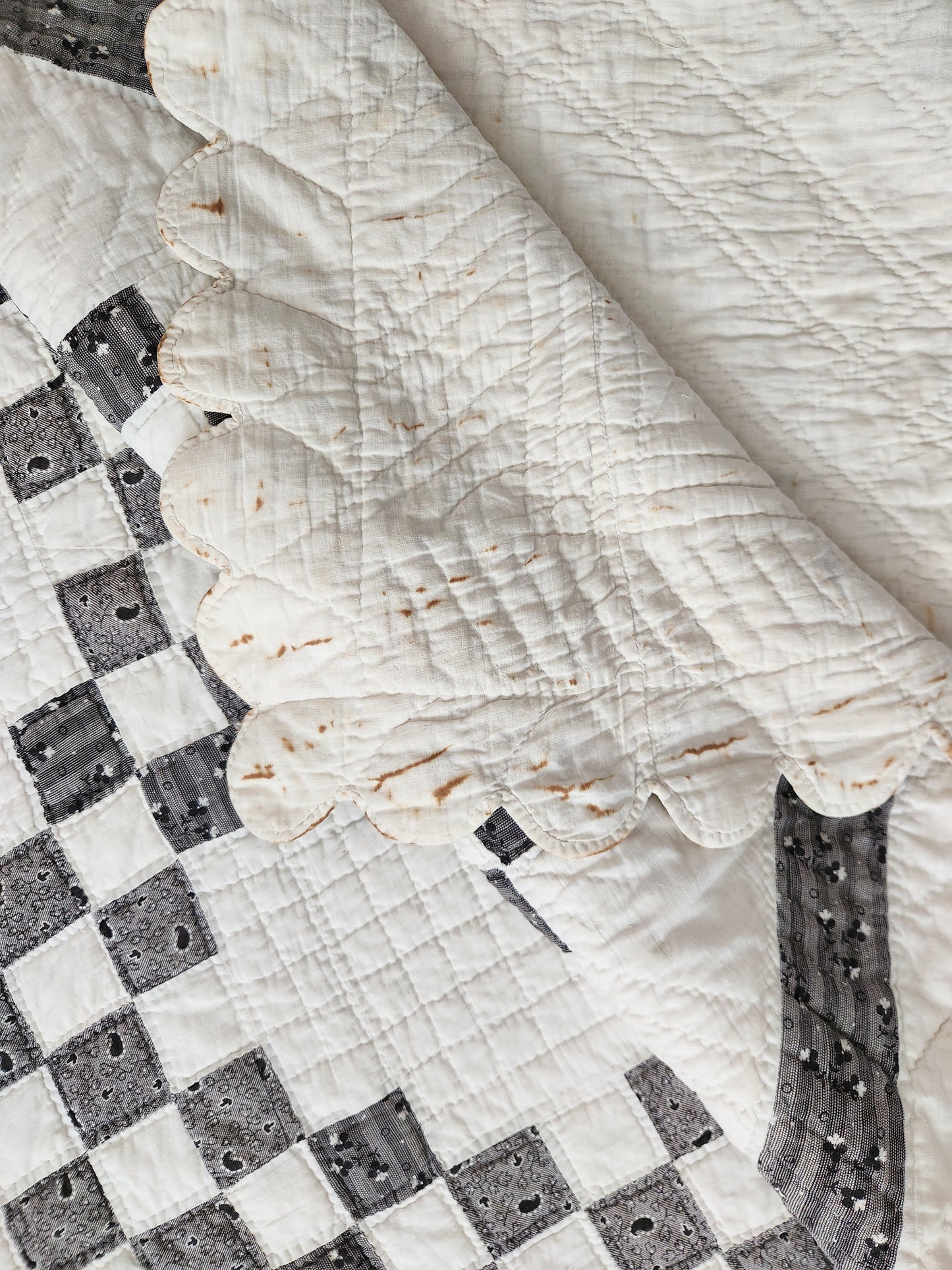 Antique Mourning Quilt c1900