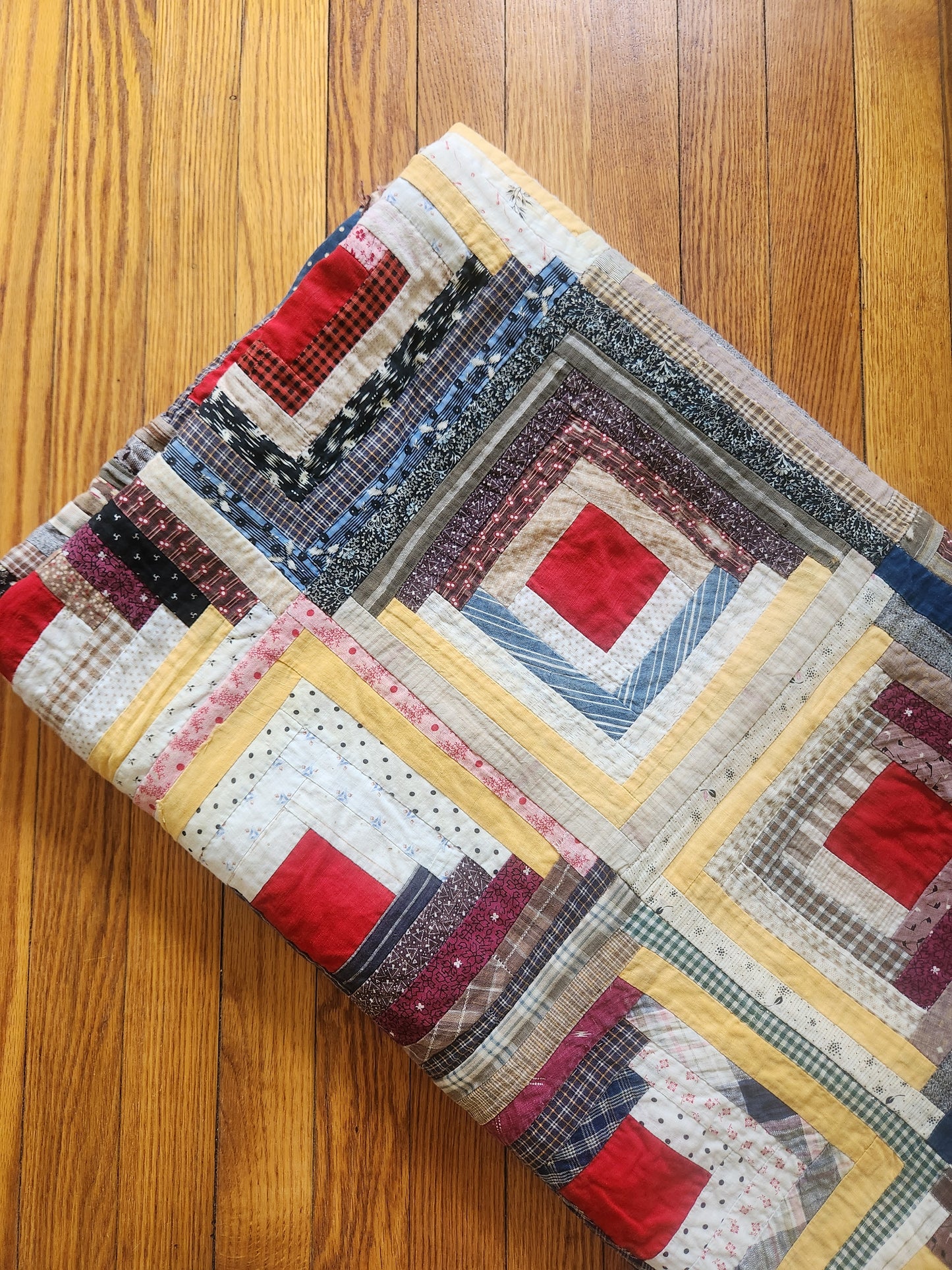 Late 19th Century Log Cabin Quilt