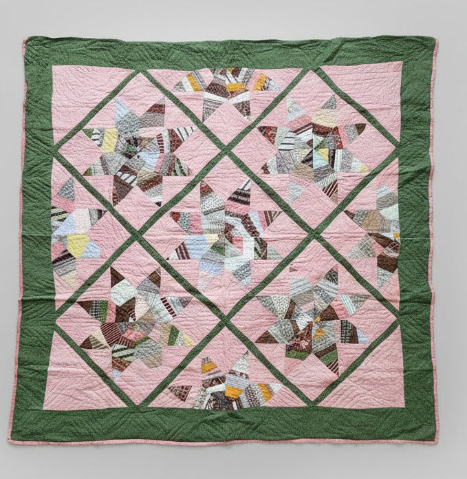 19th Century Star Antique Quilt ca 1870