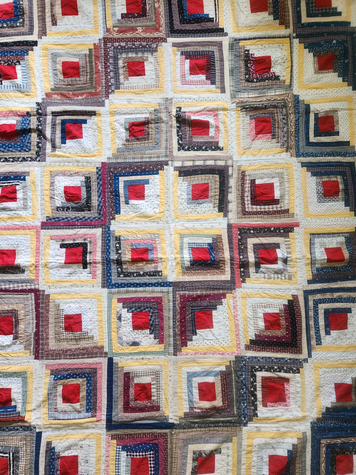 Late 19th Century Log Cabin Quilt