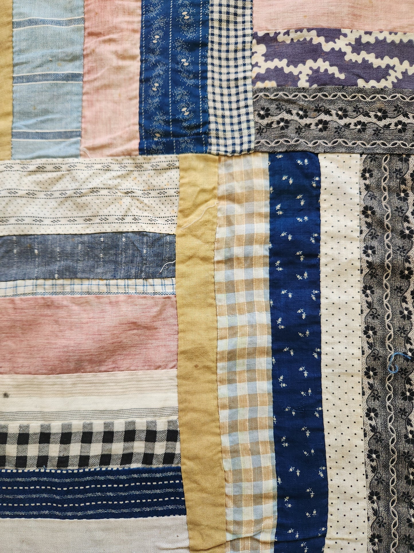 Strip Quilt Top c1920