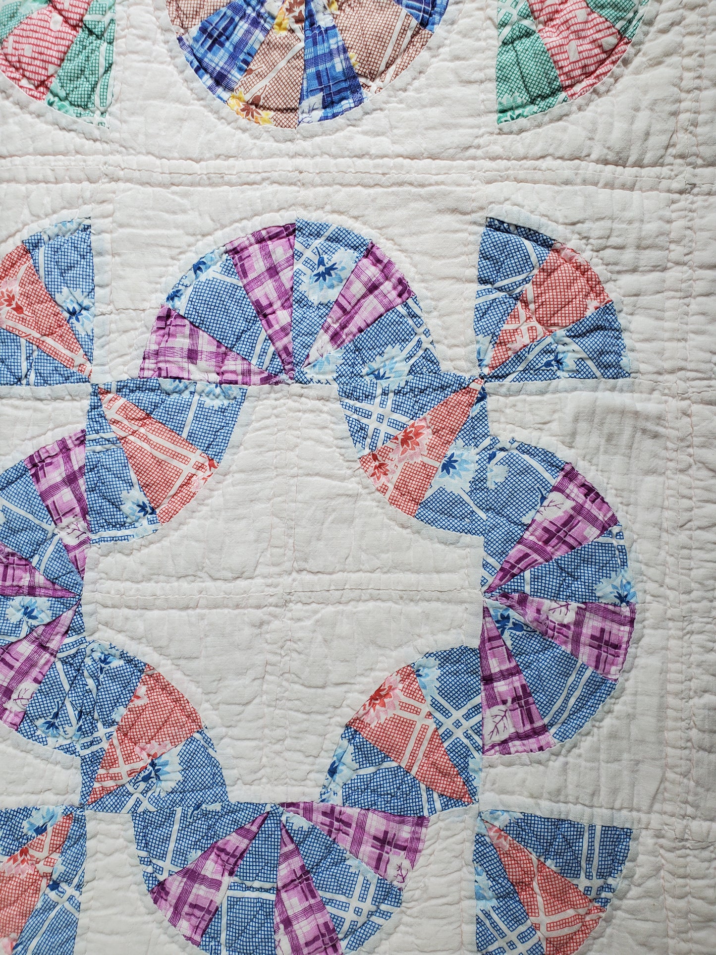 Baby Bunting Vintage Feed Sack Quilt, ca 1940