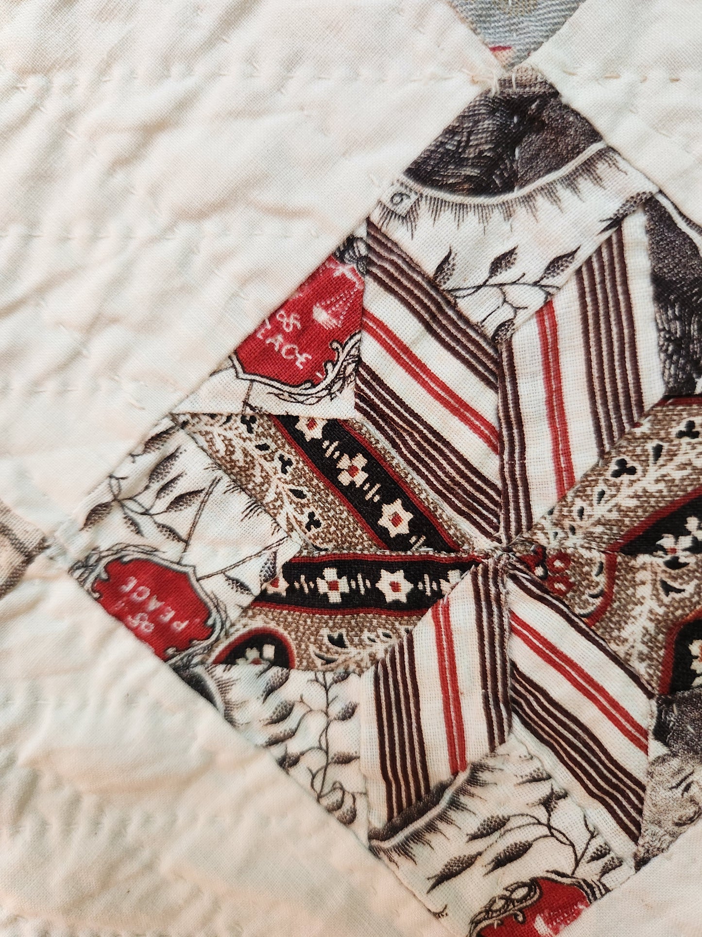Antique LeMoyne Star Quilt ca 1880