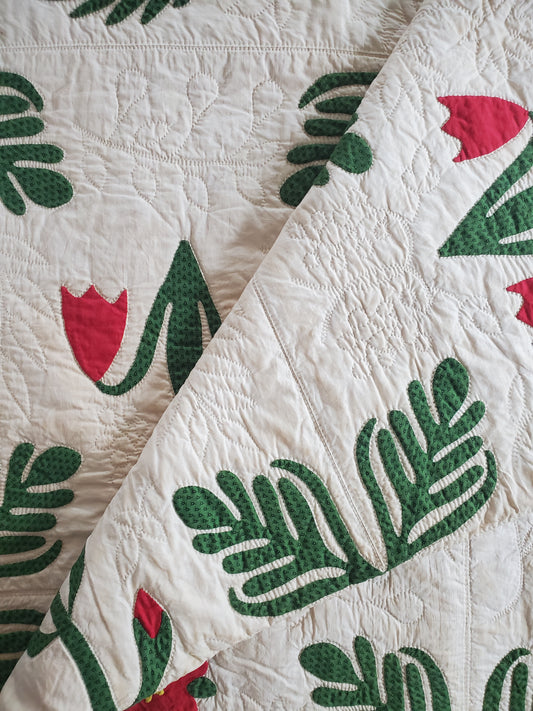 Tulip Applique Quilt 1855