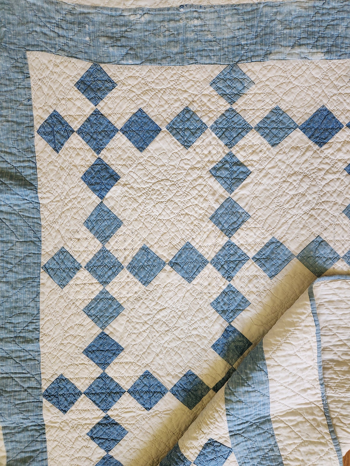 Nine Patch Crib Quilt c1890