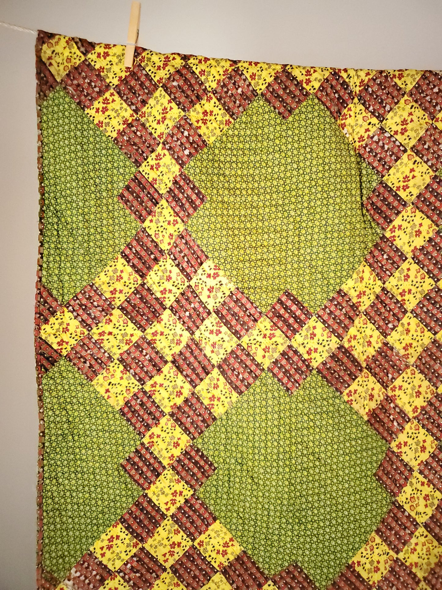 19th Century Double Irish Chain Antique Quilt