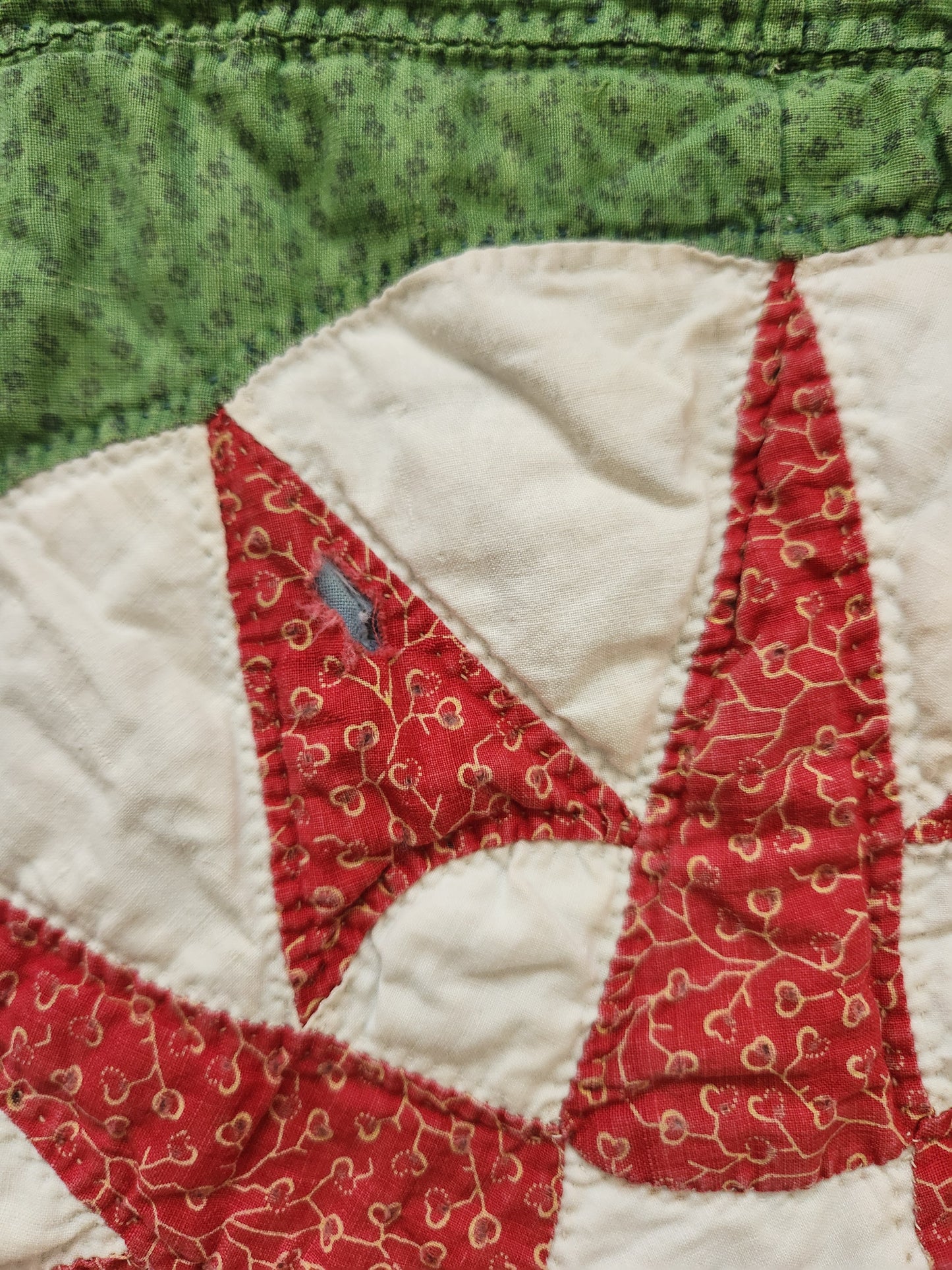 Antique Chips and Whetstone Album Quilt with 36 Name Stamps c1850