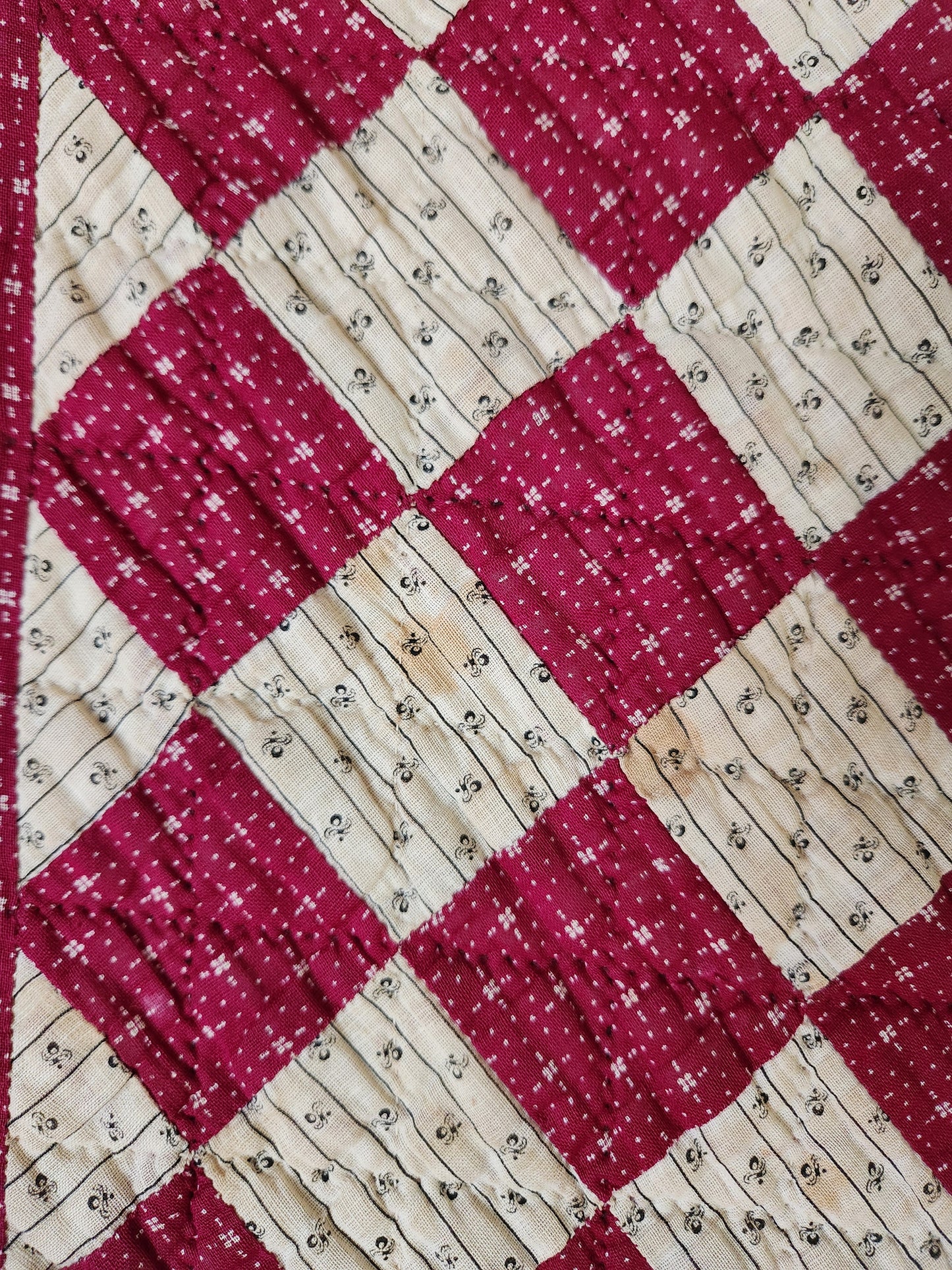 Antique Trip Around the World Quilt c1890