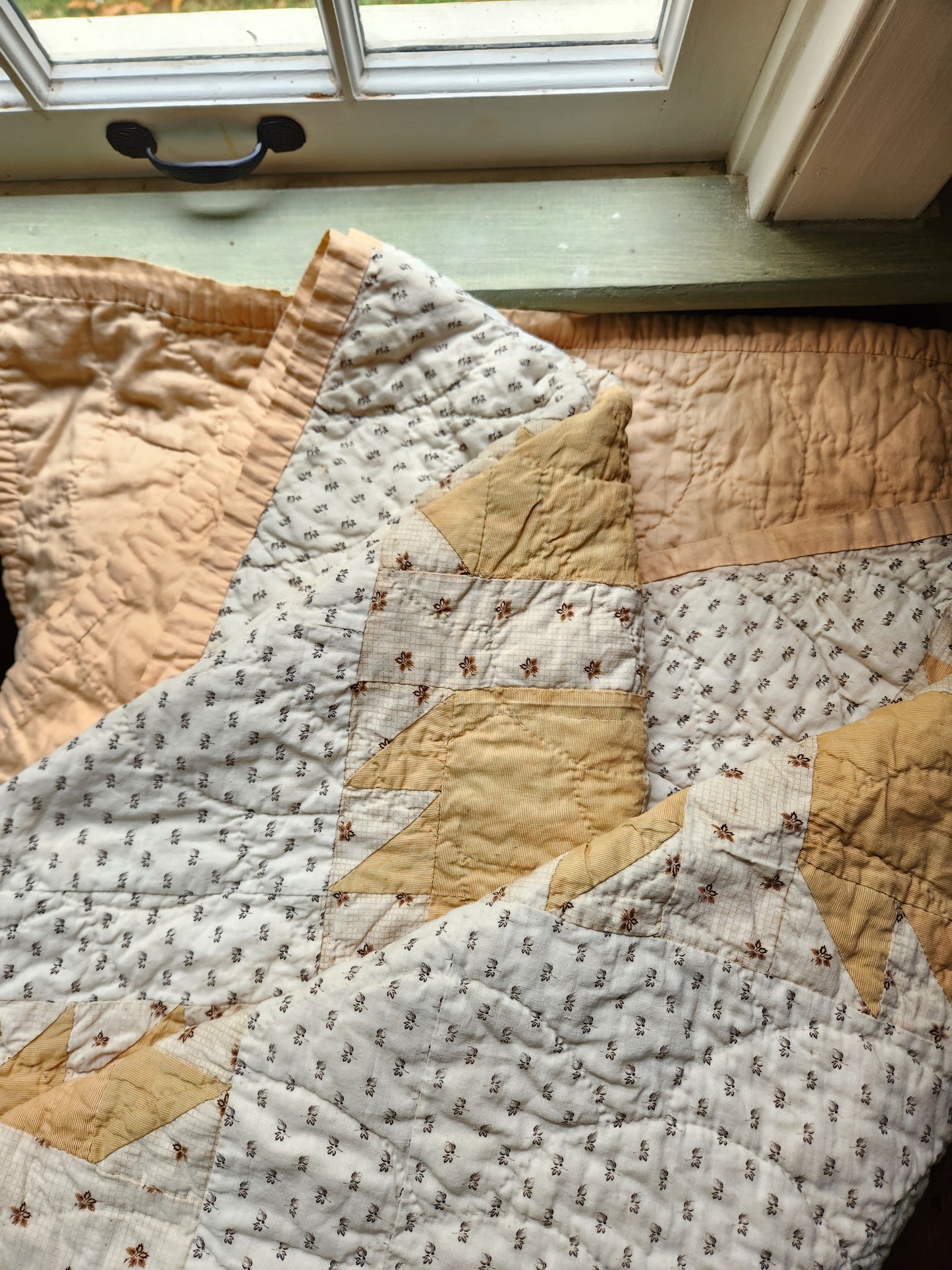Antique Bear Paw Patchwork Quilt c1890