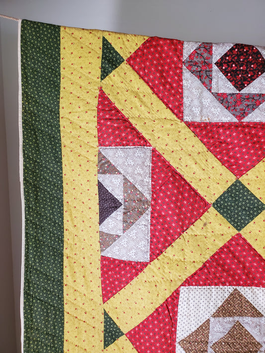 Square in a Square Antique Quilt 