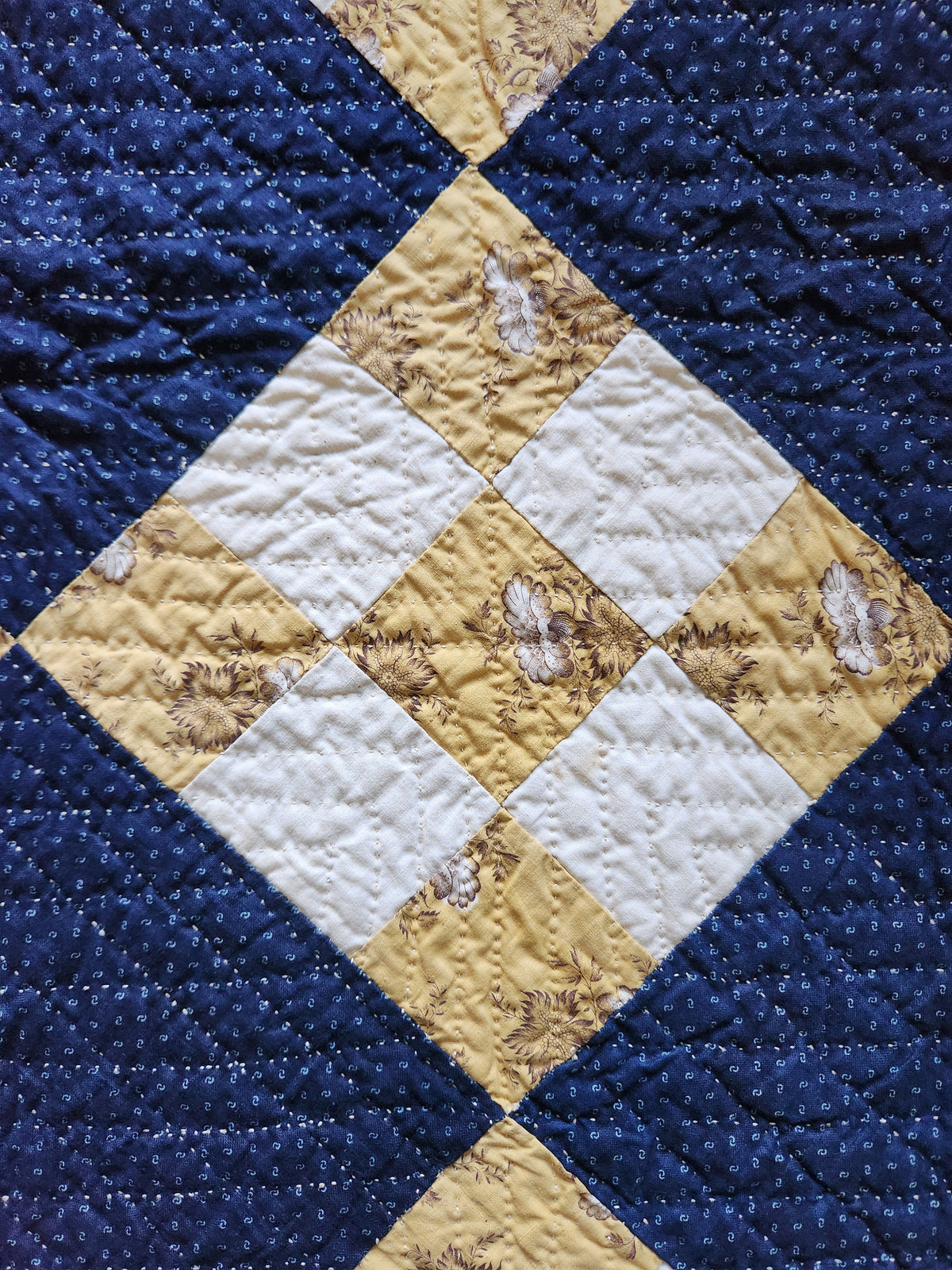 Antique 19th Century Nine Patch Quilt