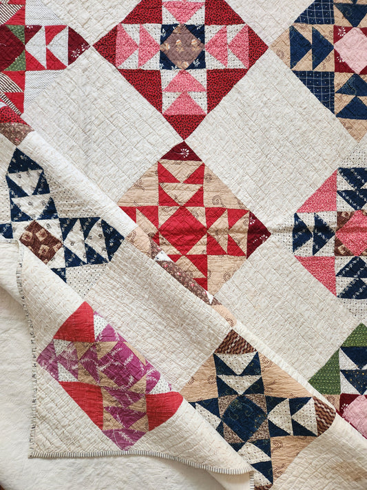 Antique 19th Century Wild Goose Chase Quilt