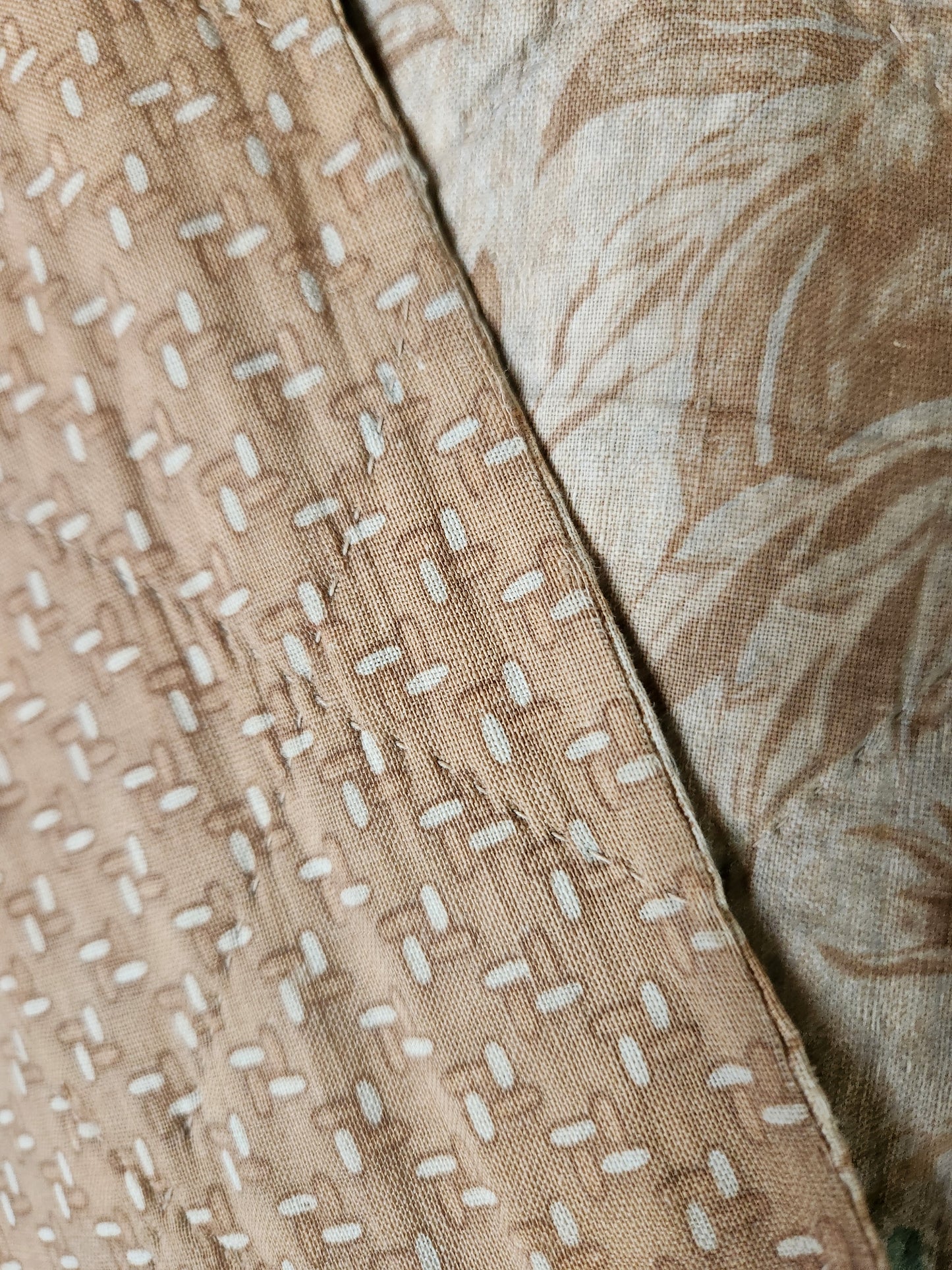 Antique Pheasants and Plum Tree Whole Cloth Chintz Quit