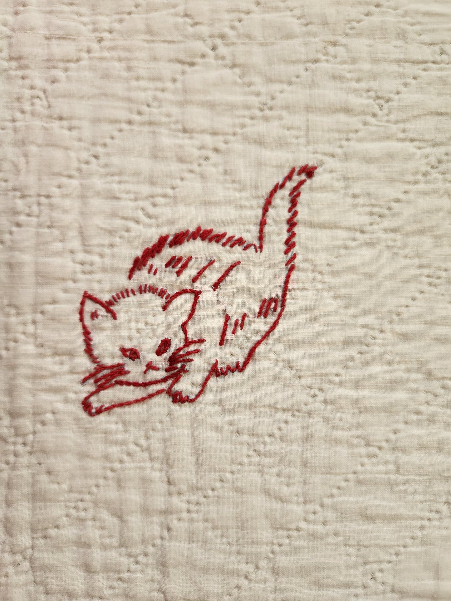 Antique Redwork Quilt c1890