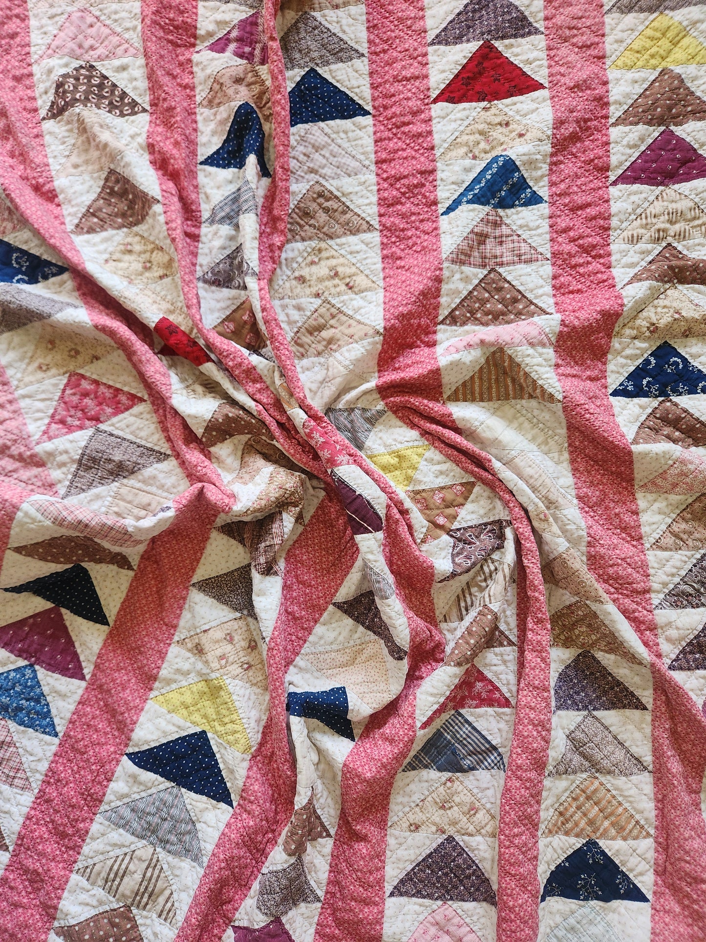 Antique Flying Geese Quilt c1880