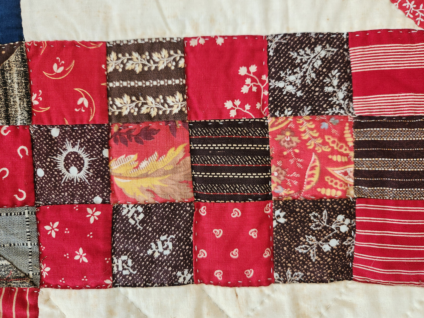 Contemporary Completion of Antique Quilt Top with Border Addition