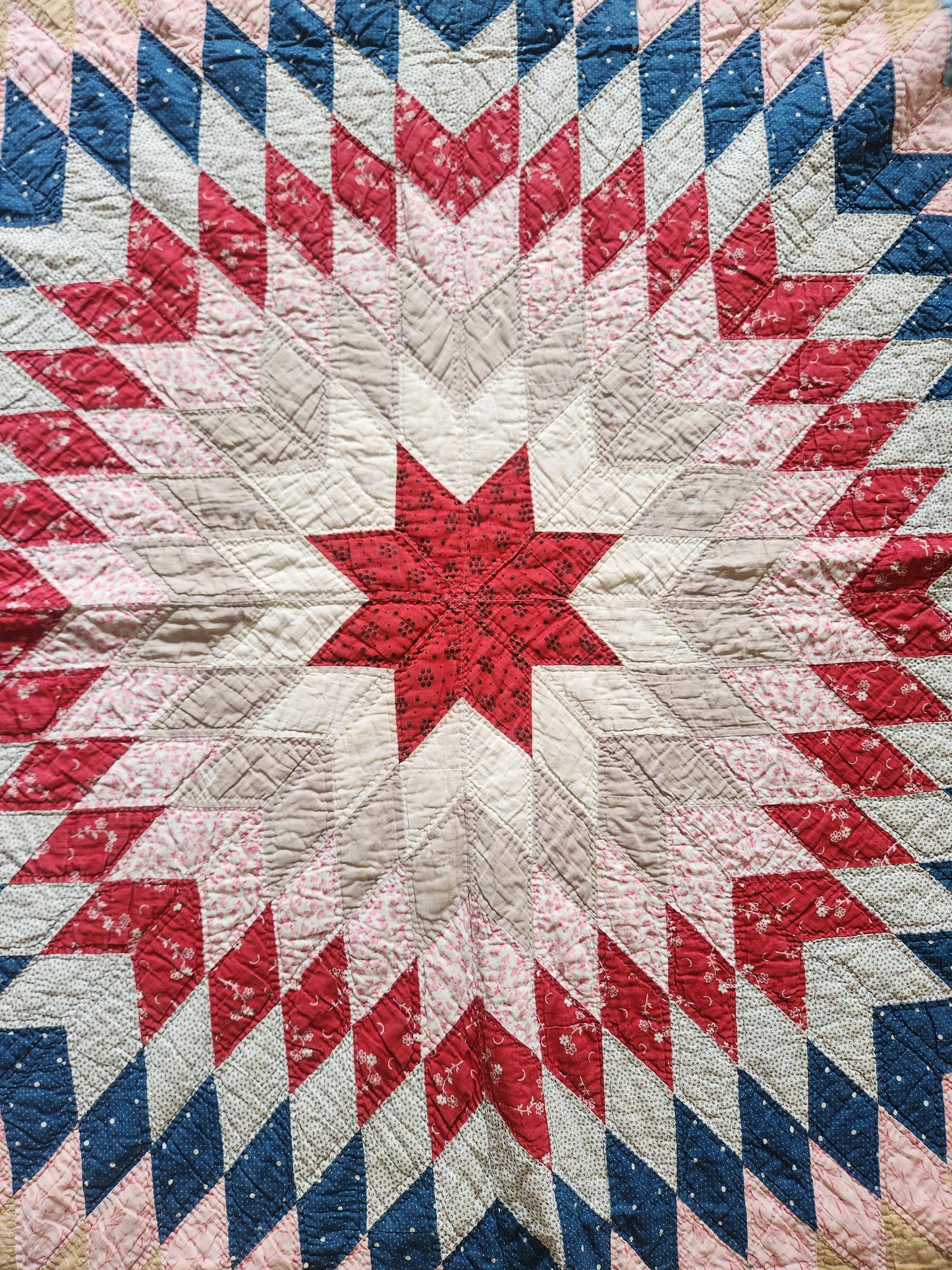 Antique Lone Star Patchwork Quilt