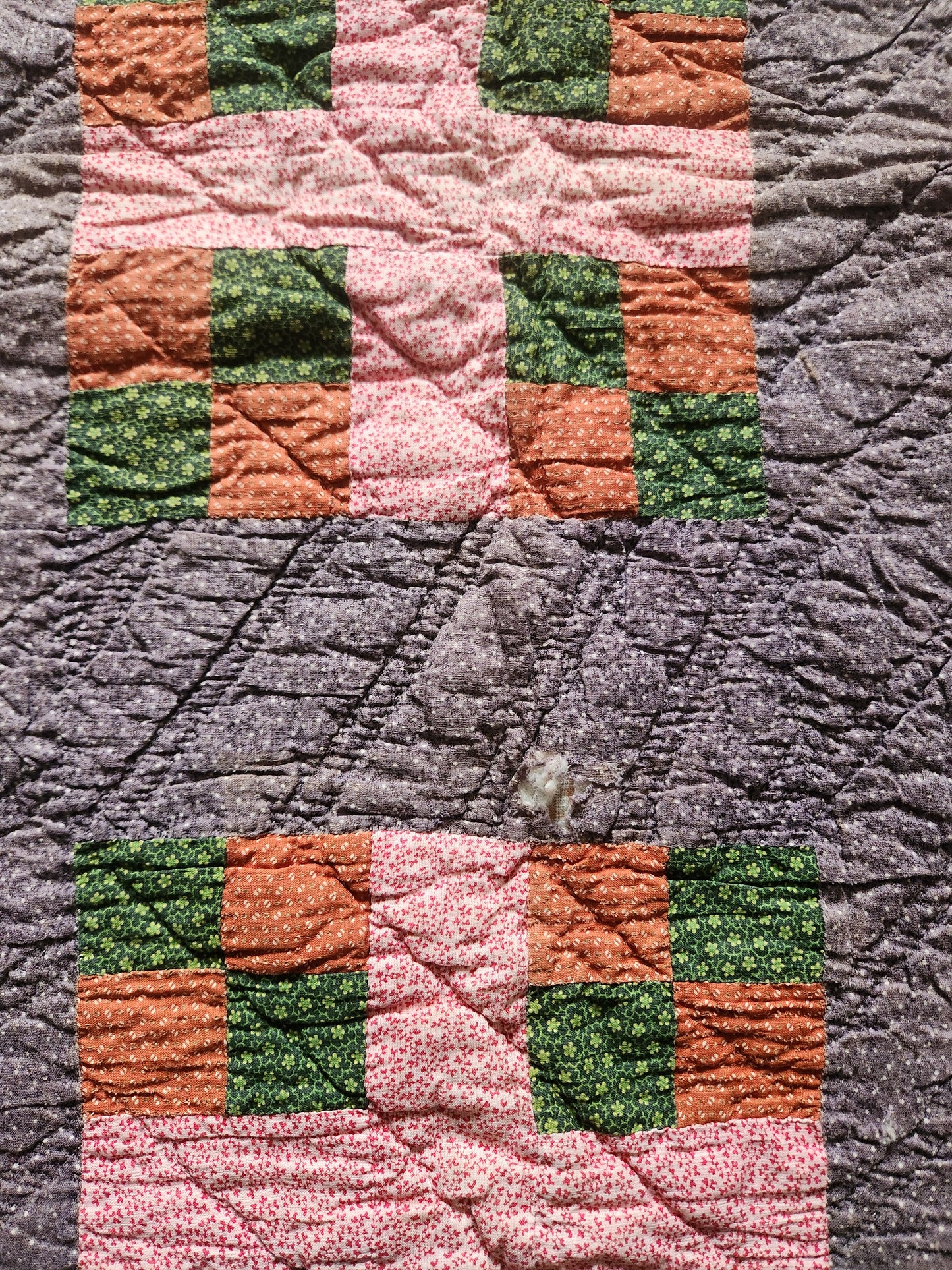 1 of 2, Antique Pennsylvania Style Calico Quilt