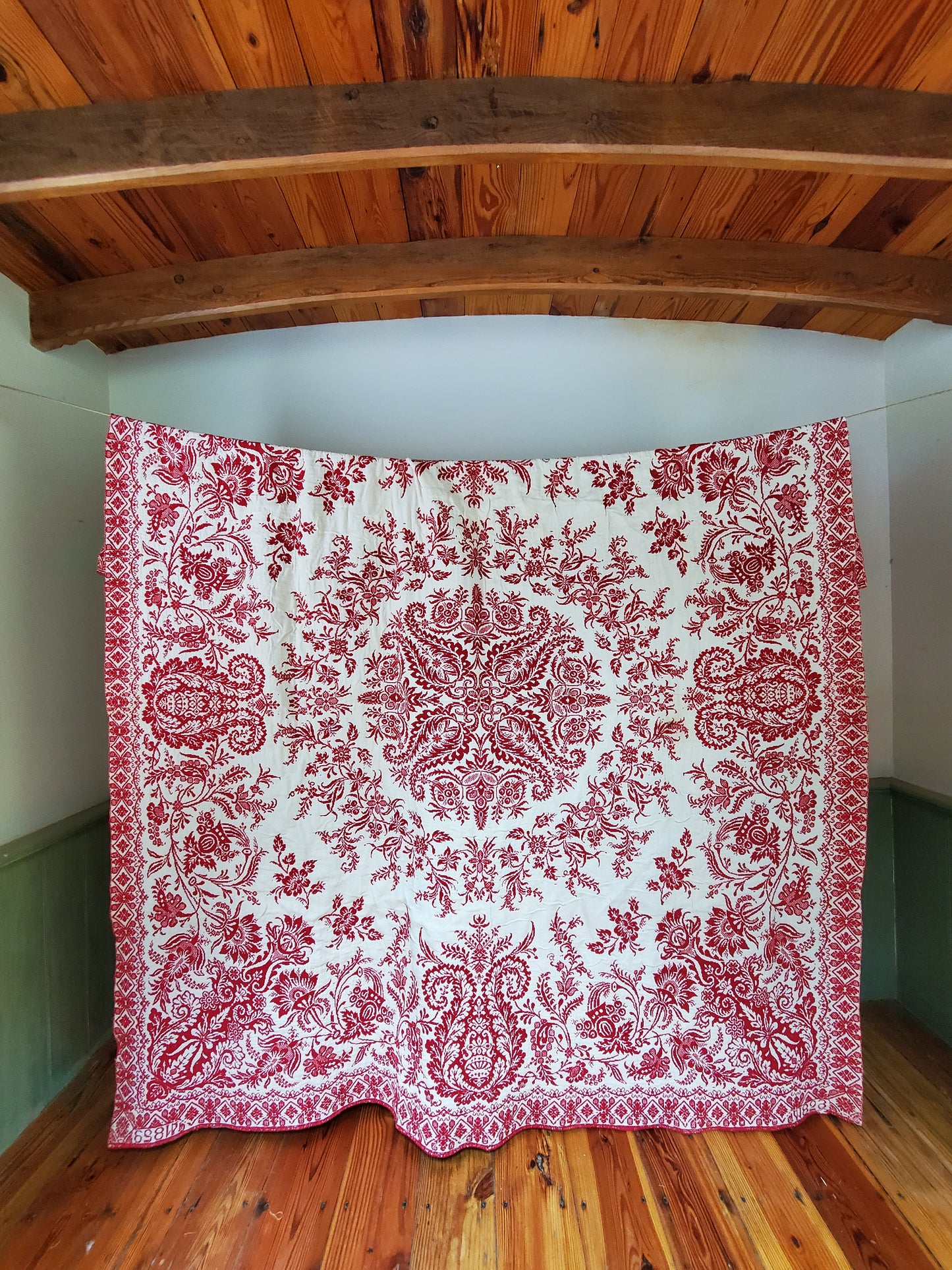 Antique Overshot Coverlet, 1859