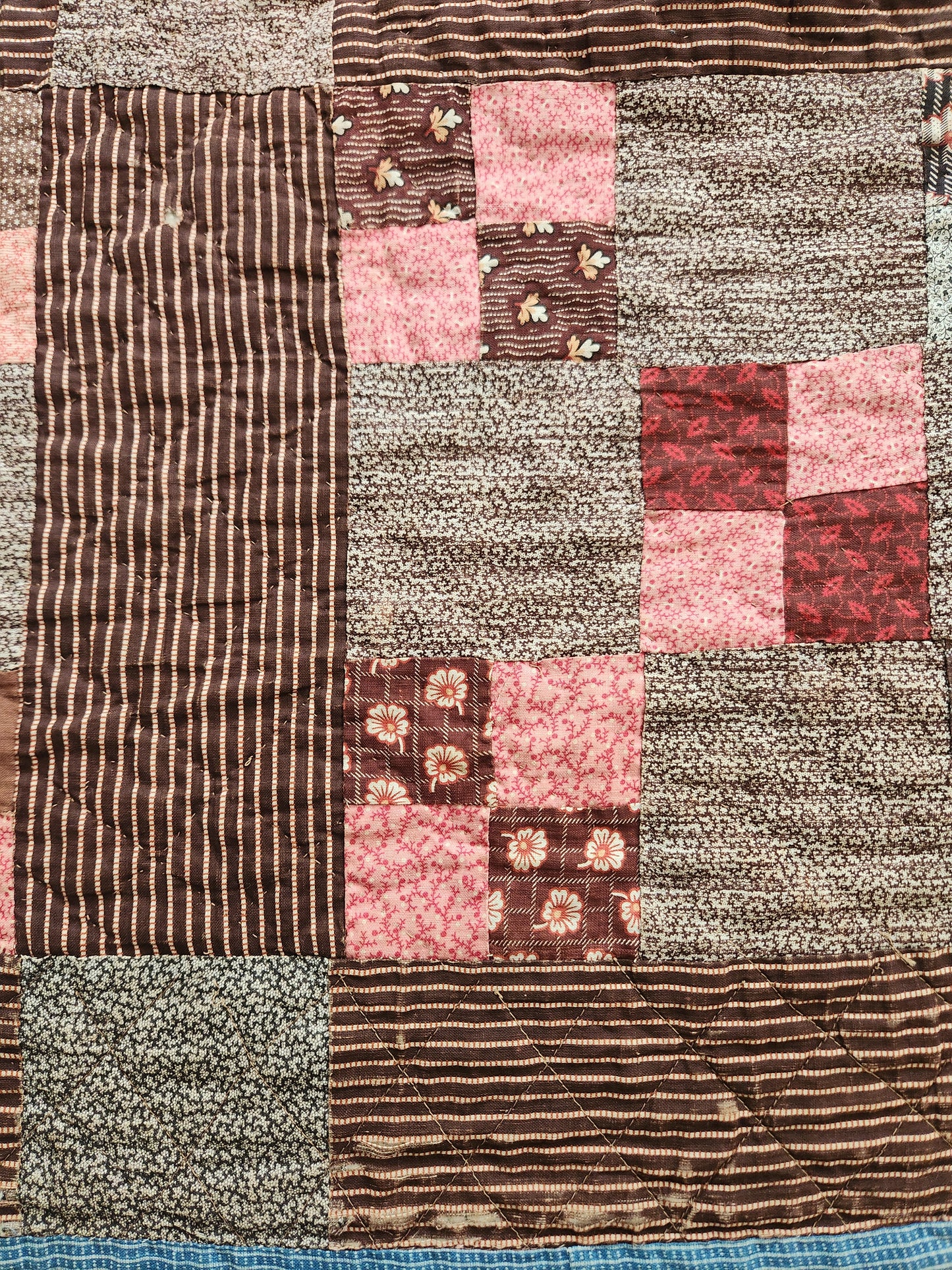 Antique Four Patch Quilt c1880