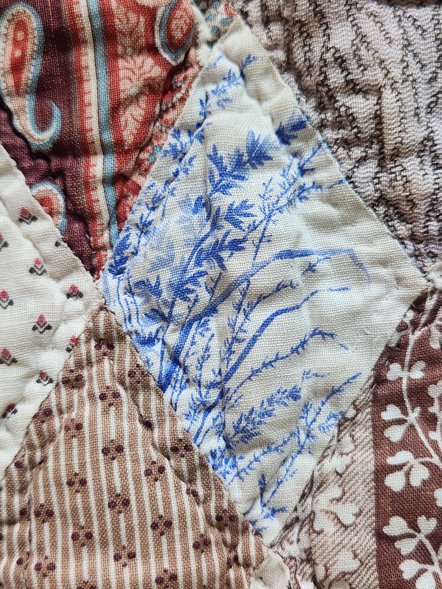 Antique Semi-Charm Diamond Quilt c1880