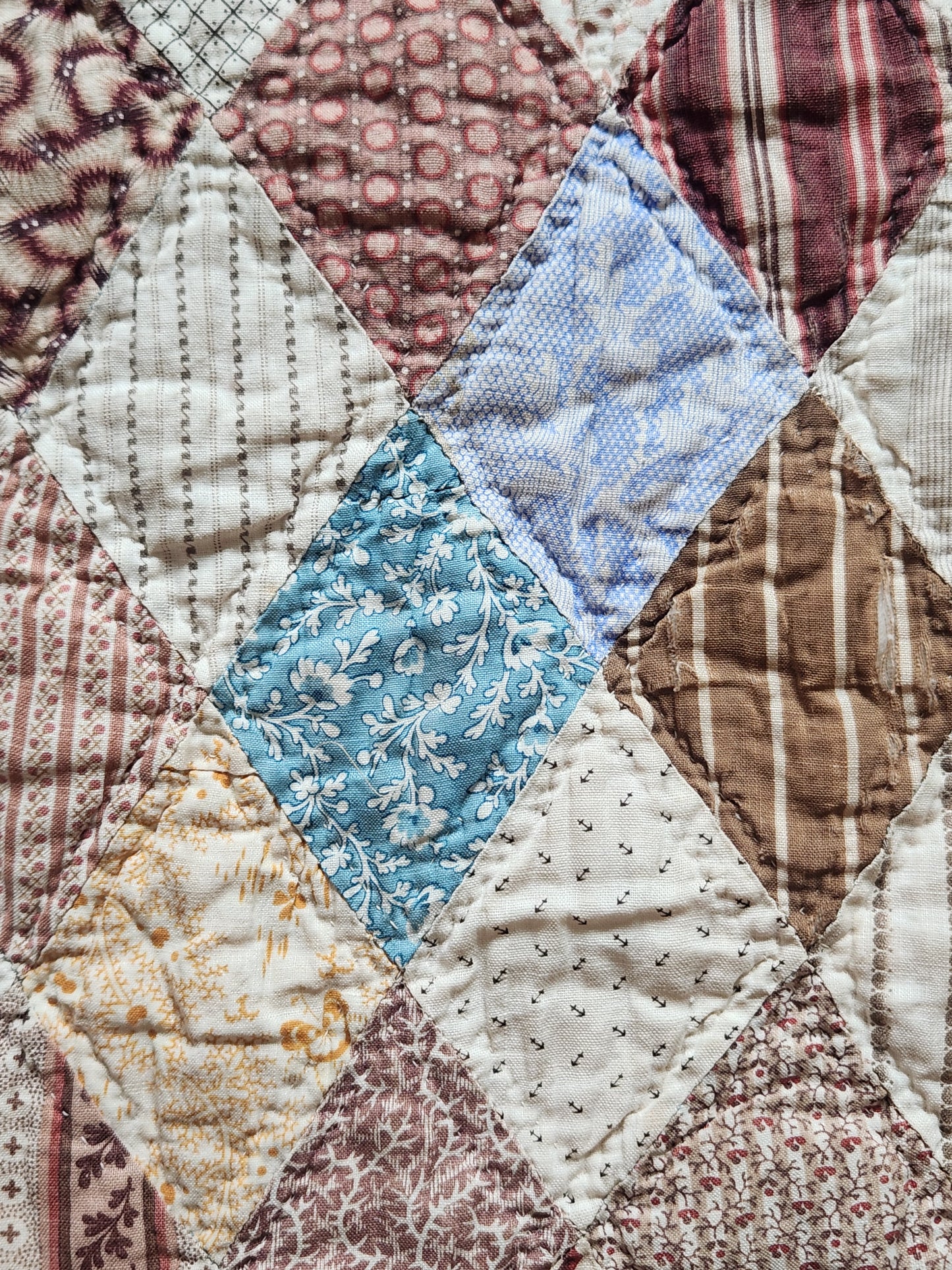 Antique Semi-Charm Diamond Quilt c1880