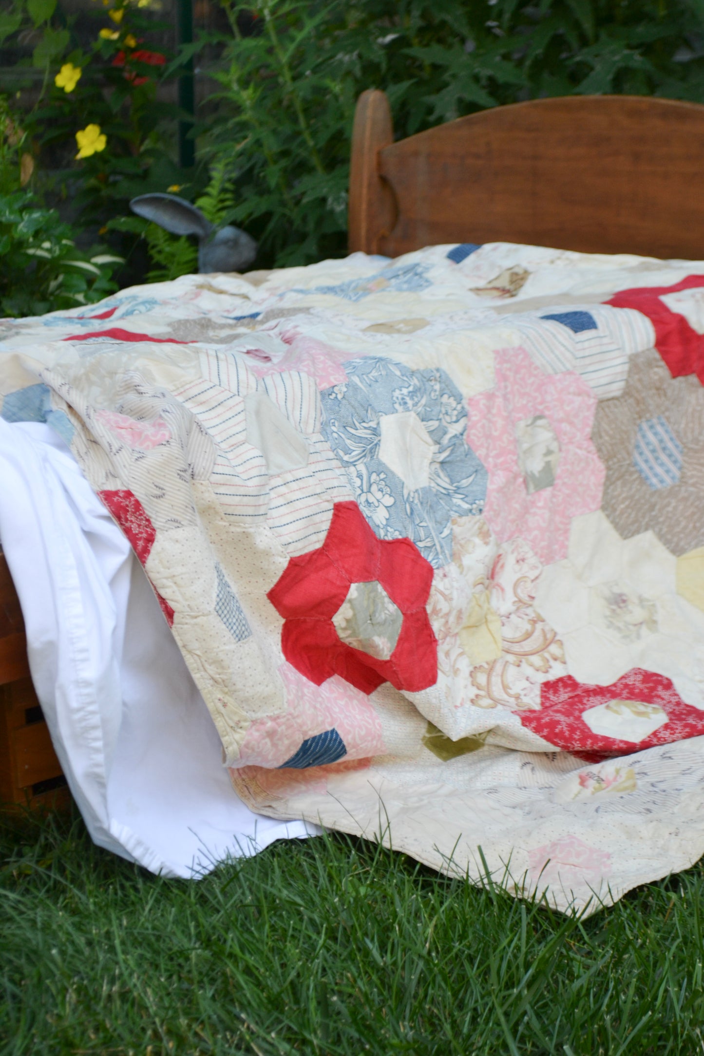 Treasured Antique Hexagon Quilt