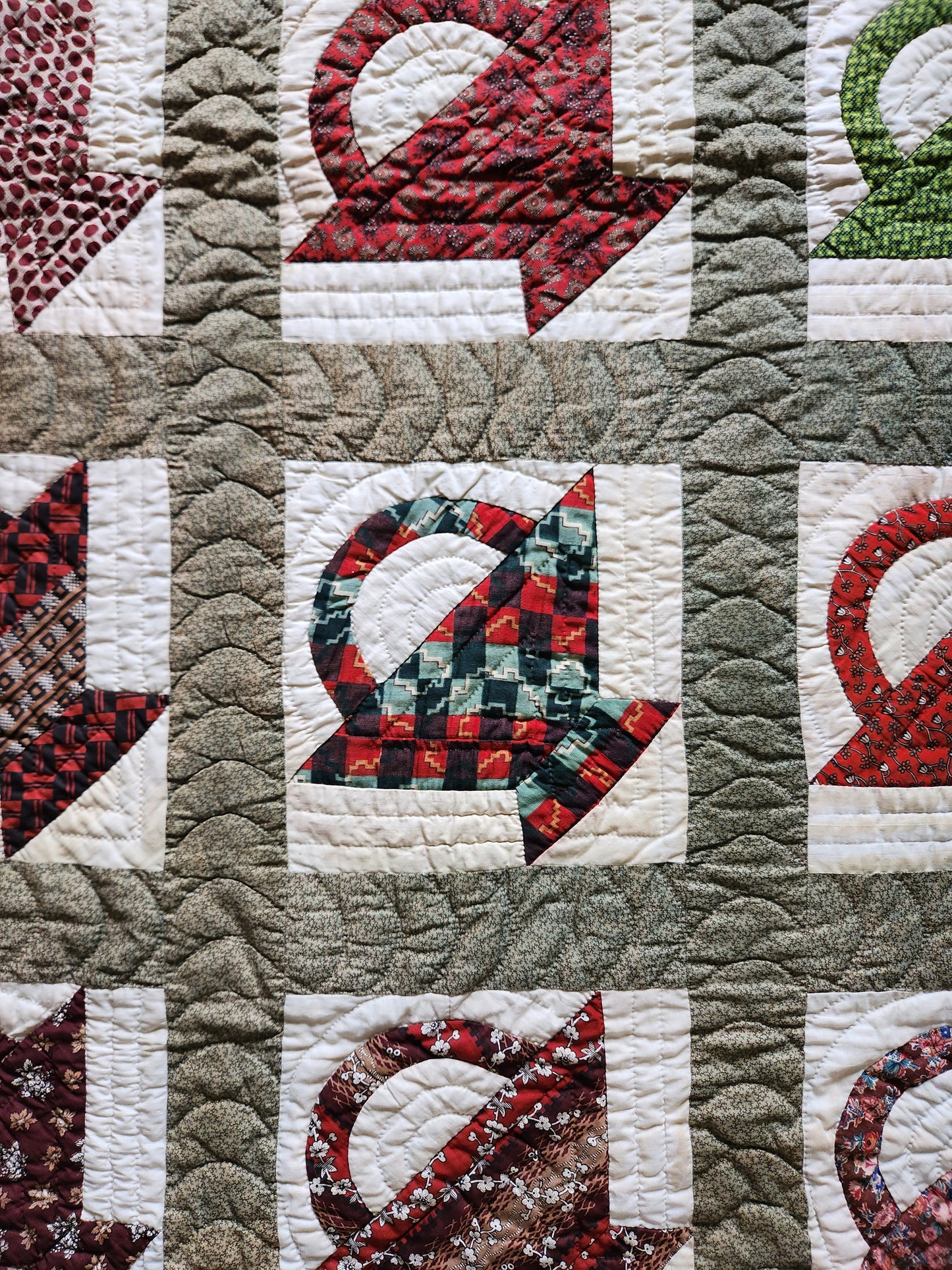 Antique 19th Century Baskets Quilt