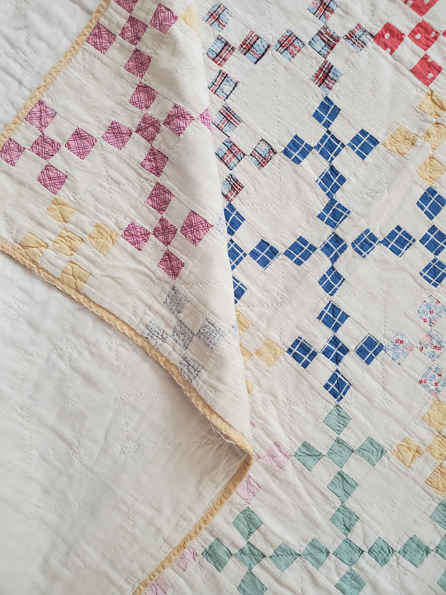 9 Patch Vintage Quilt, ca 1930