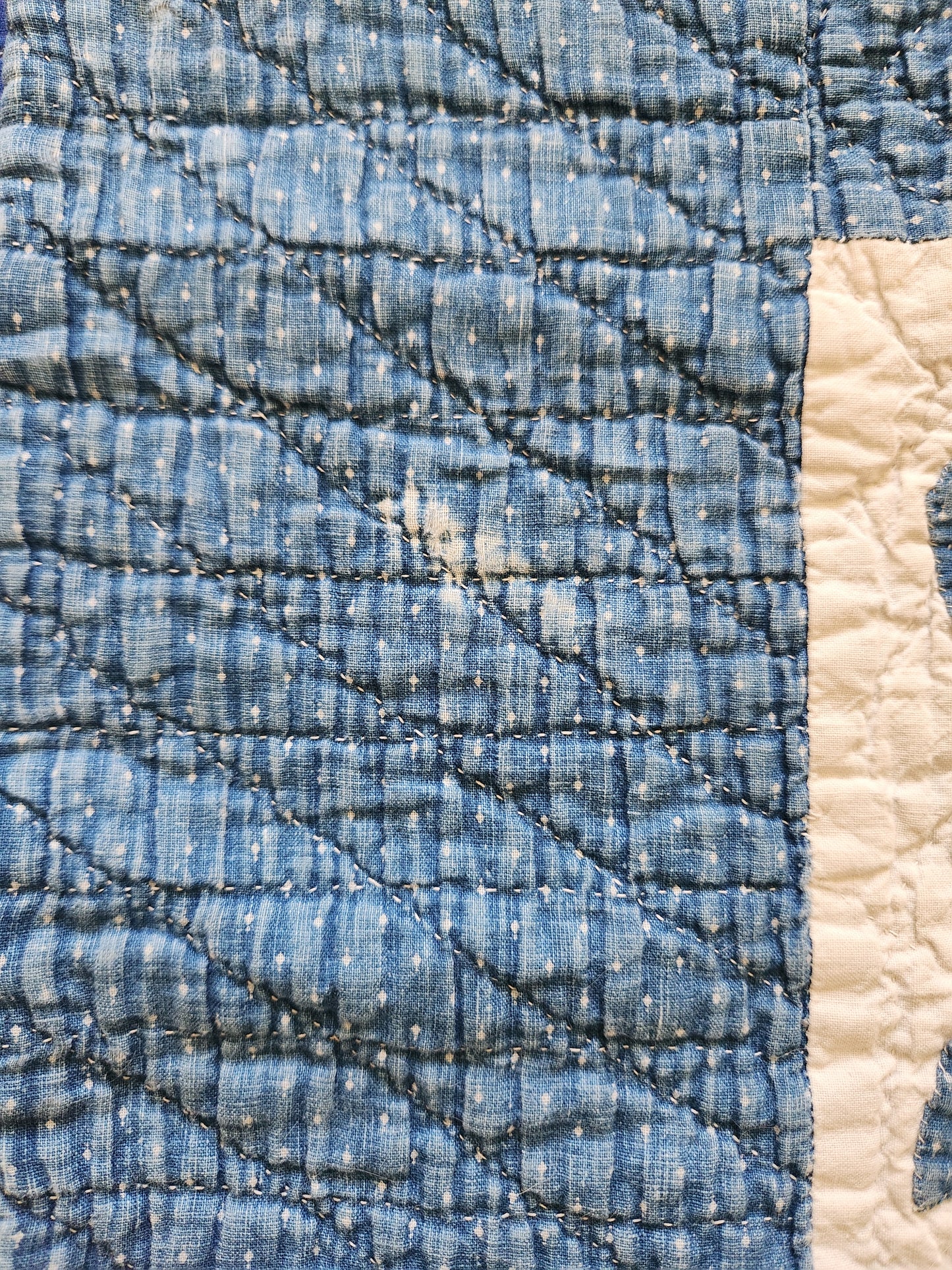 Antique & White Papercut Quilt c1900