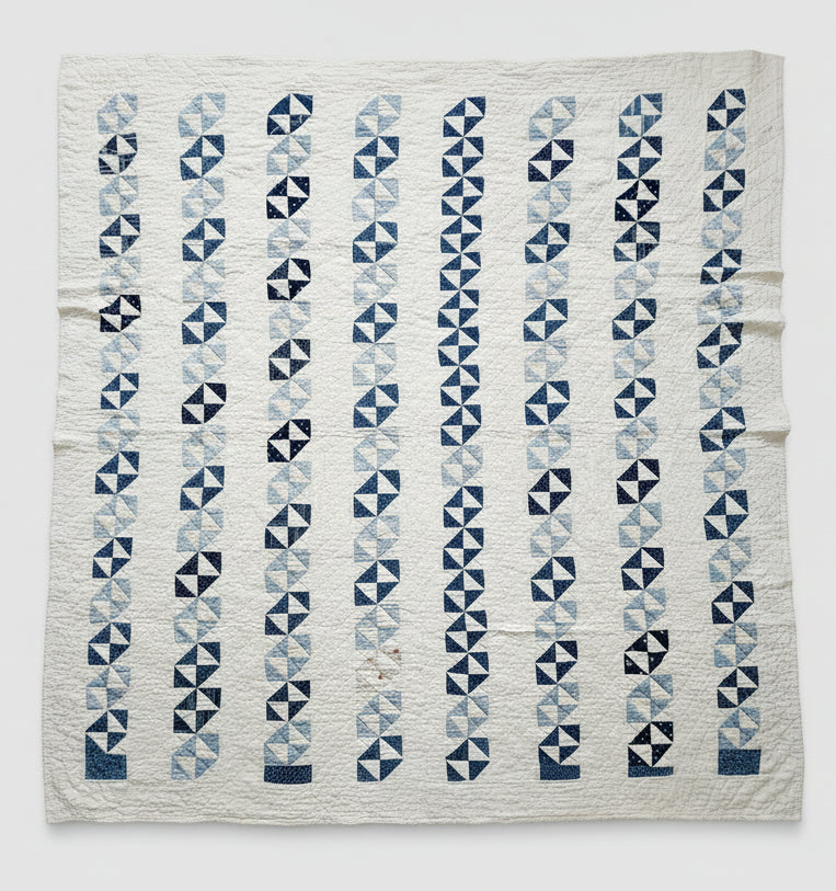 Blue and White Envelope Quilt c1900