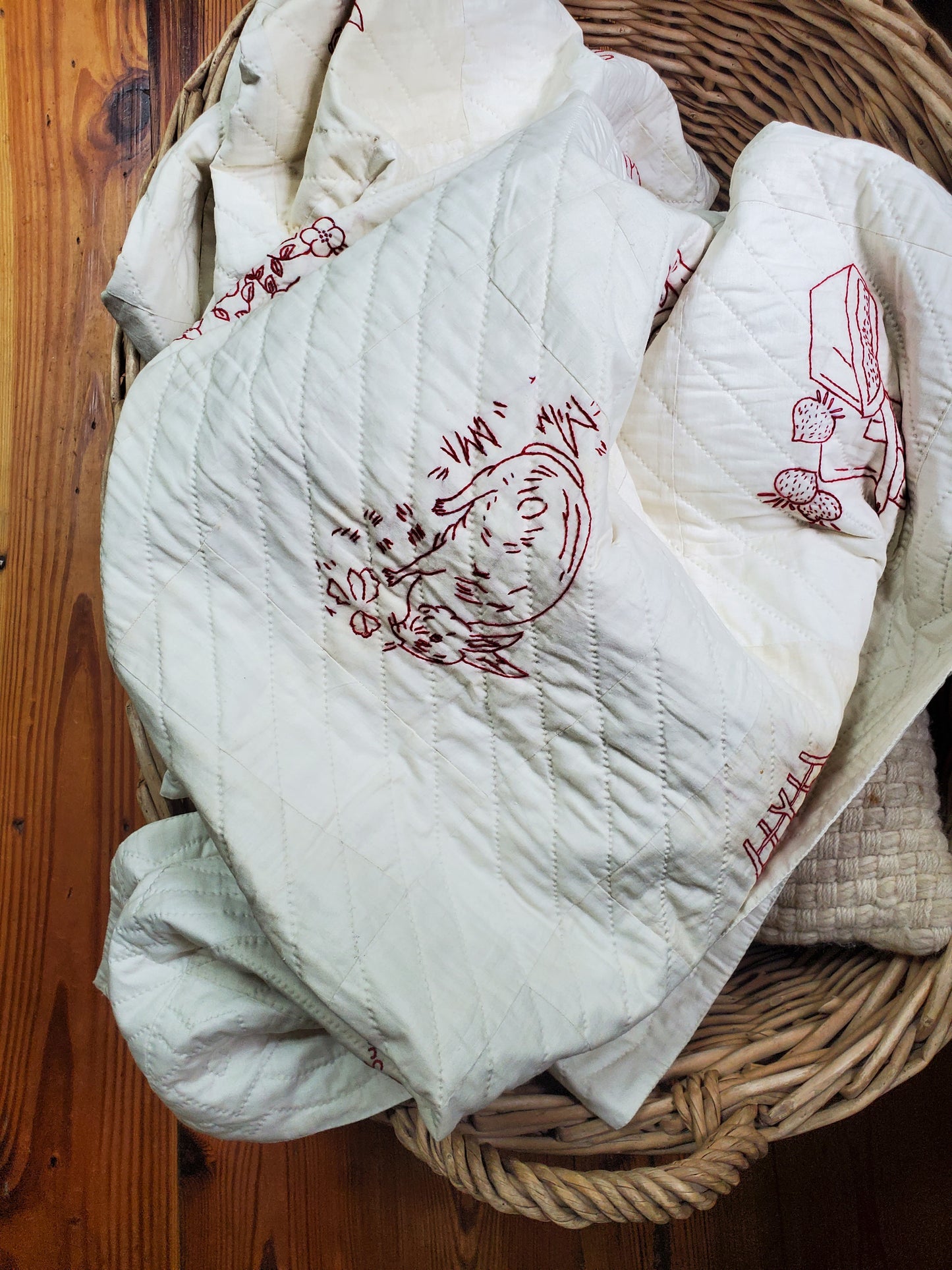 Redwork Vintage Quilt ca 1930