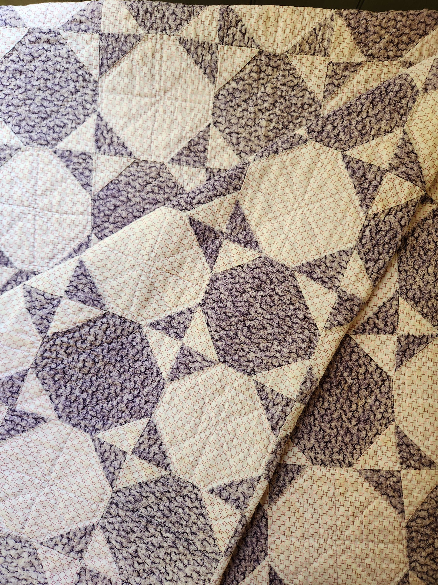 Antique Purple Snowball Quilt