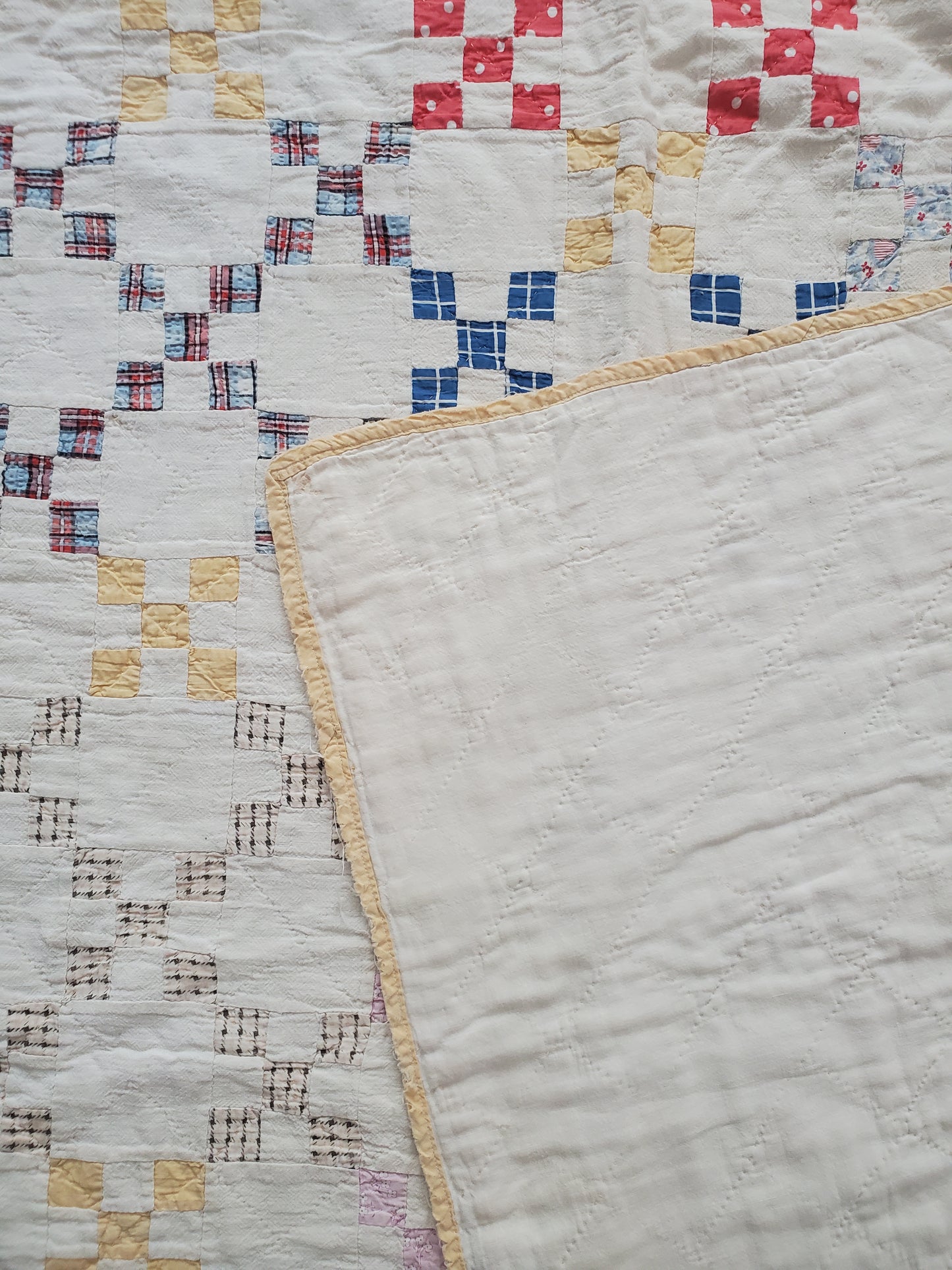 9 Patch Vintage Quilt, ca 1930