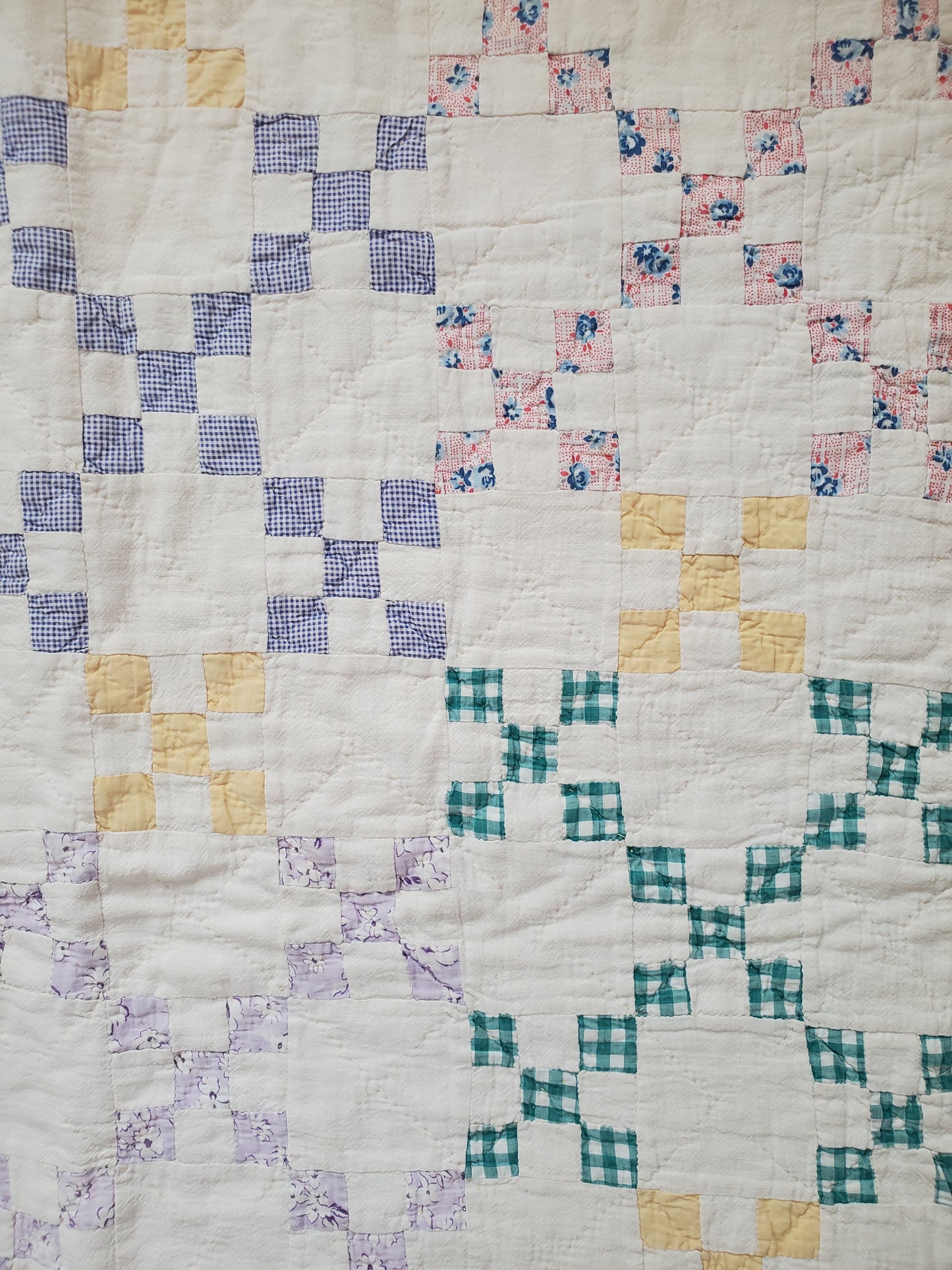 9 Patch Vintage Quilt, ca 1930