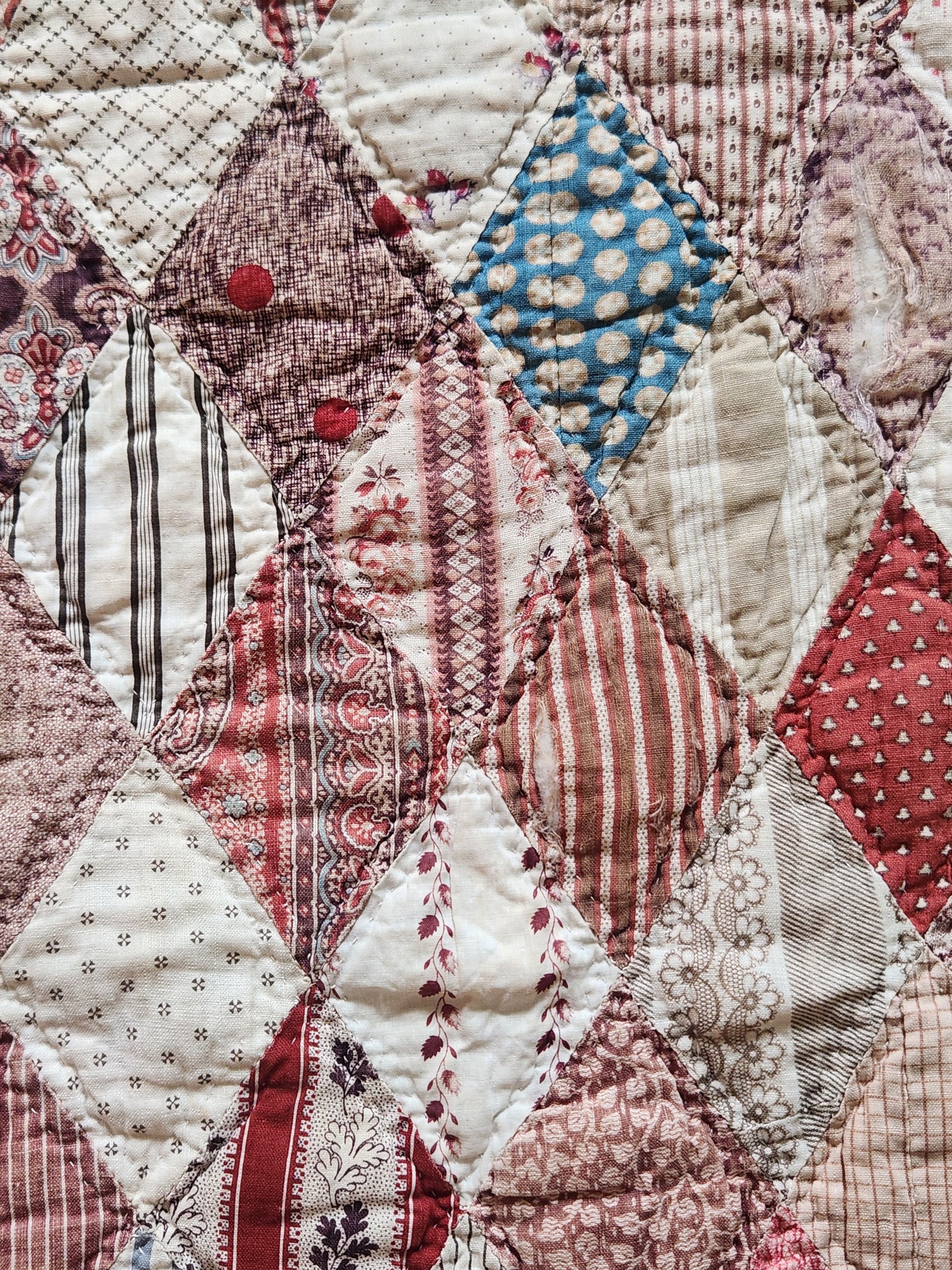 Antique Semi-Charm Diamond Quilt c1880