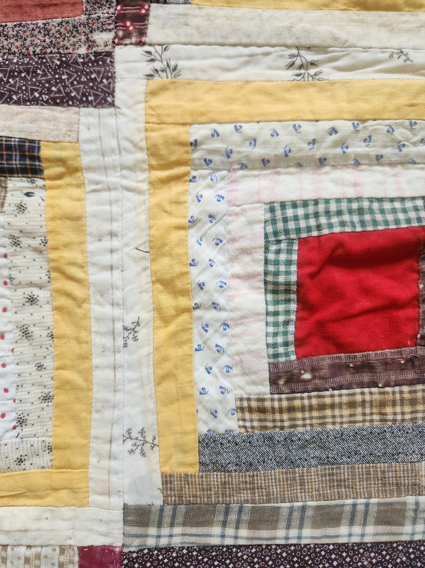Late 19th Century Log Cabin Quilt