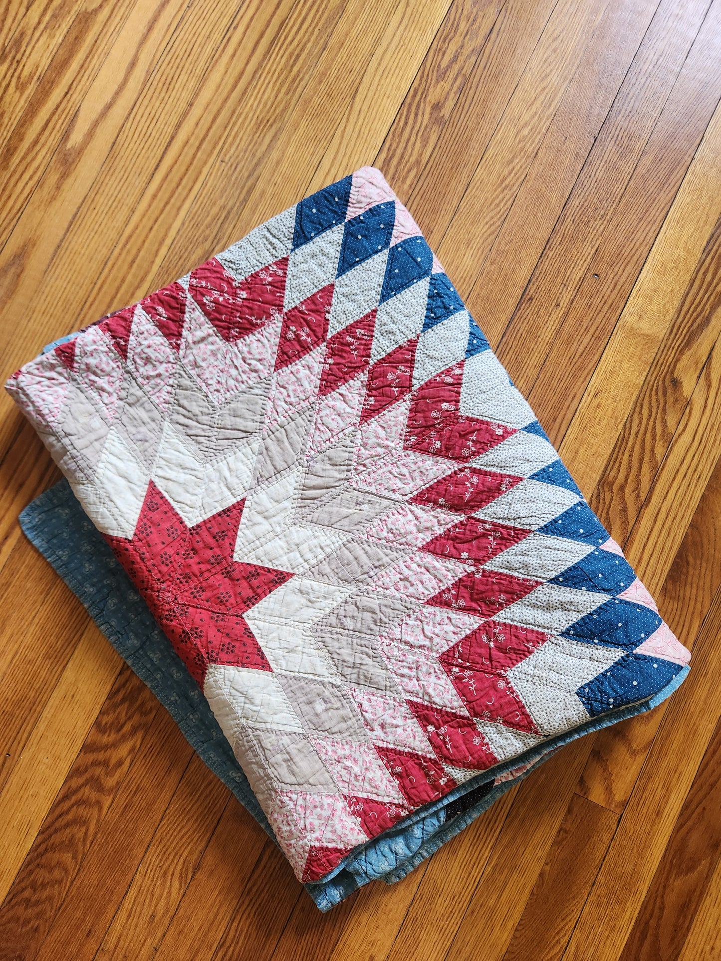 Antique Lone Star Patchwork Quilt