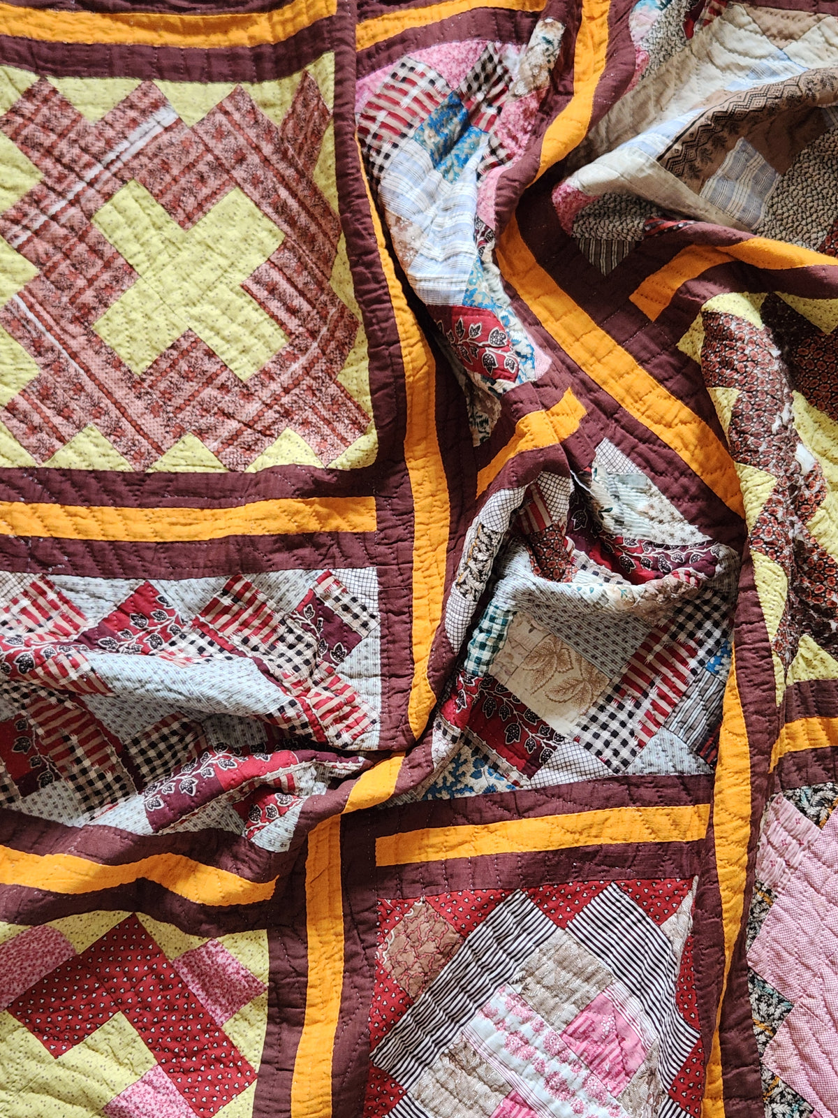 Antique Album Block Quilt c1870