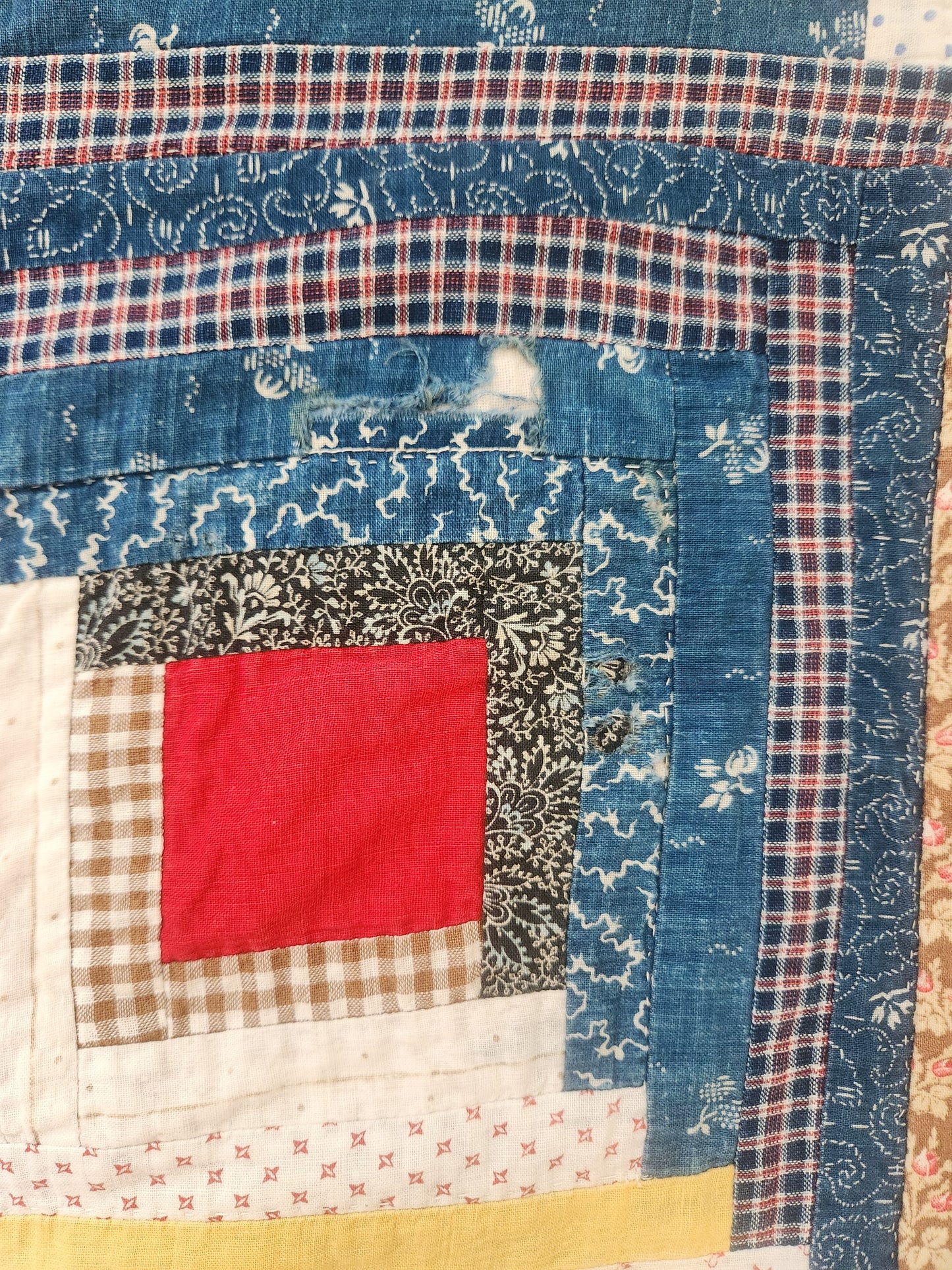Late 19th Century Log Cabin Quilt
