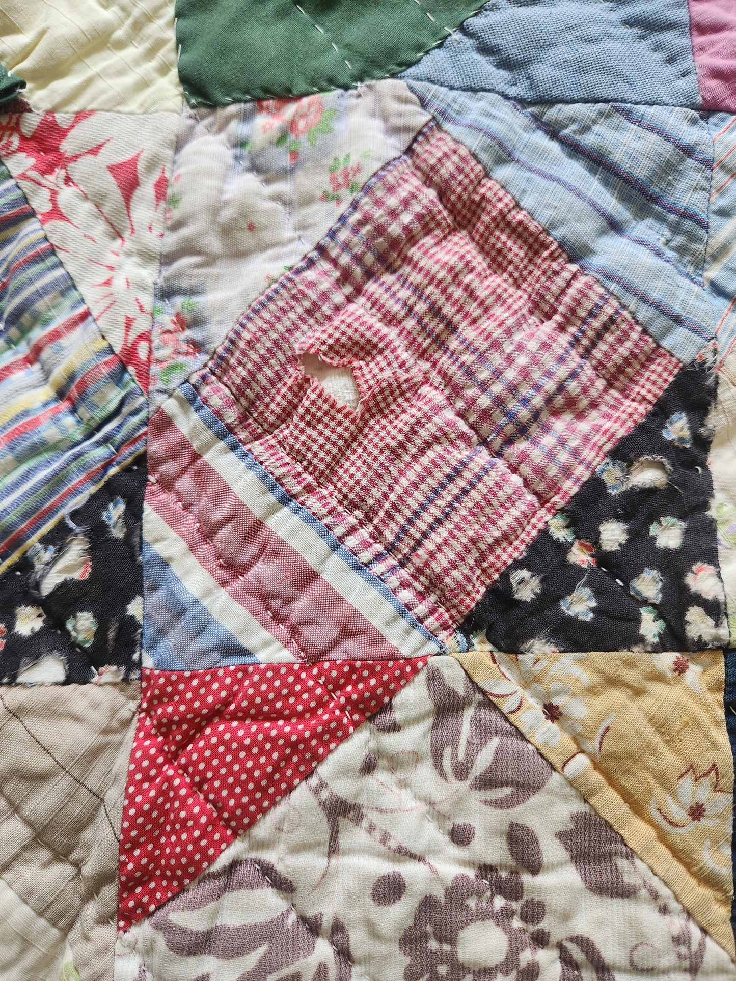 1940’s Feed Sack String Quilt