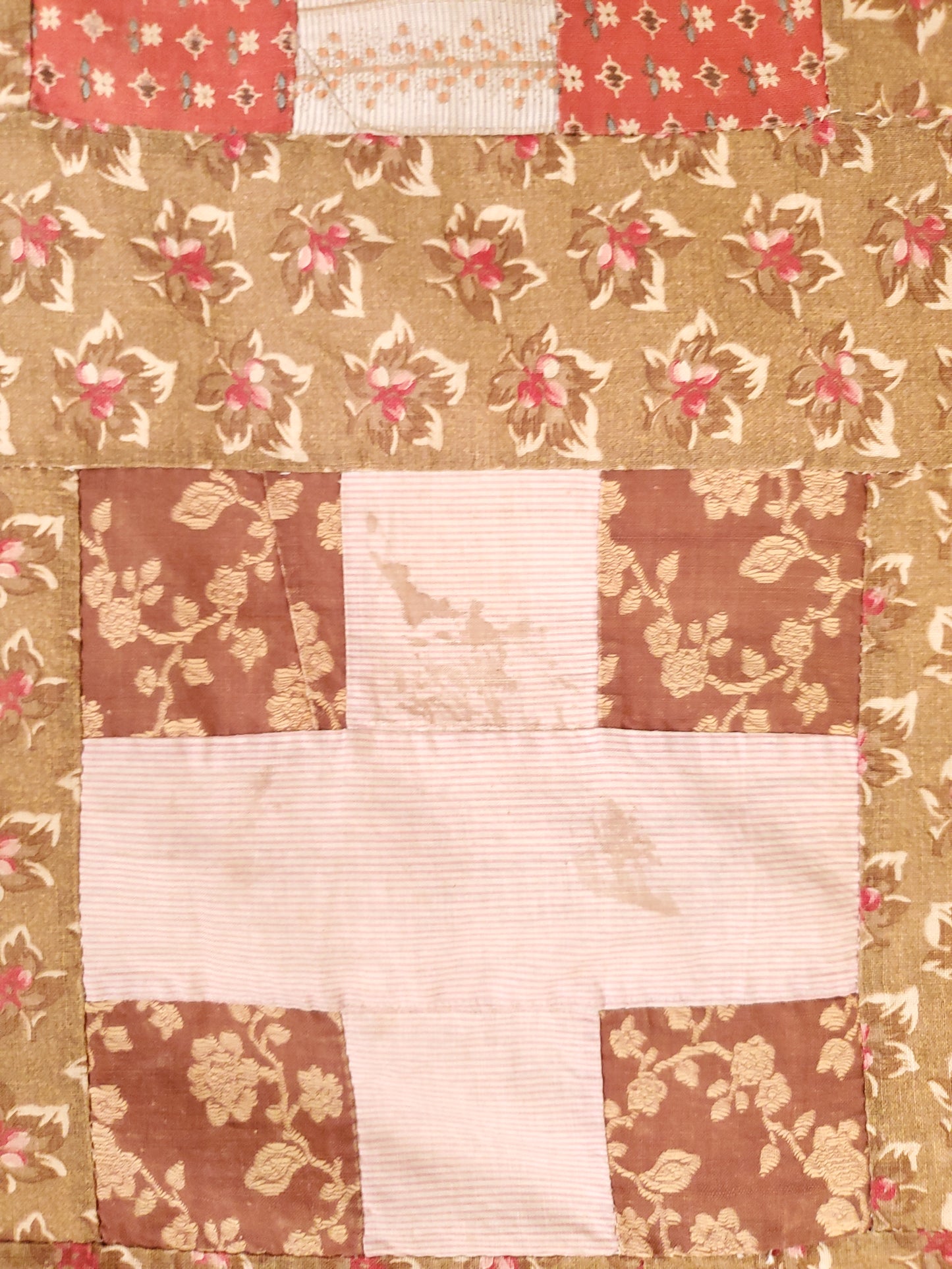 Hand Pieced Antique Quilt Top