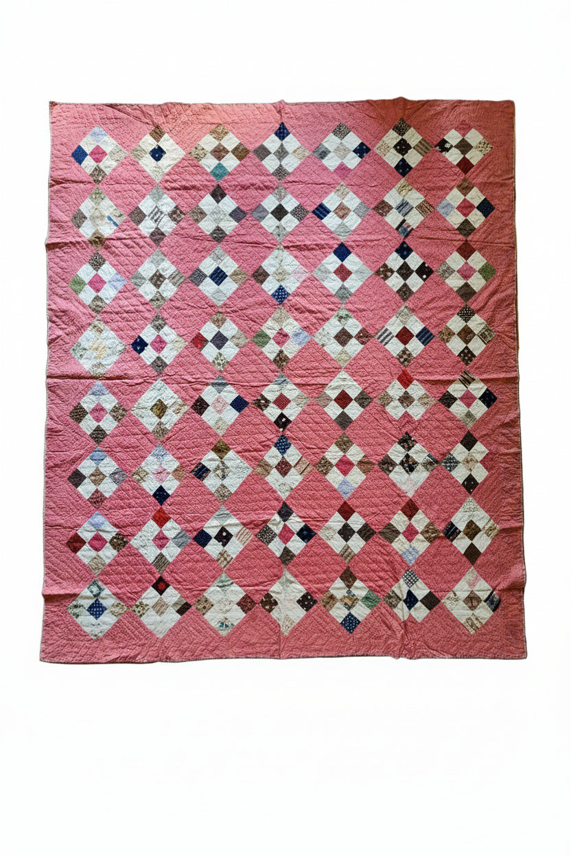 Antique Nine Patch Quilt c1880