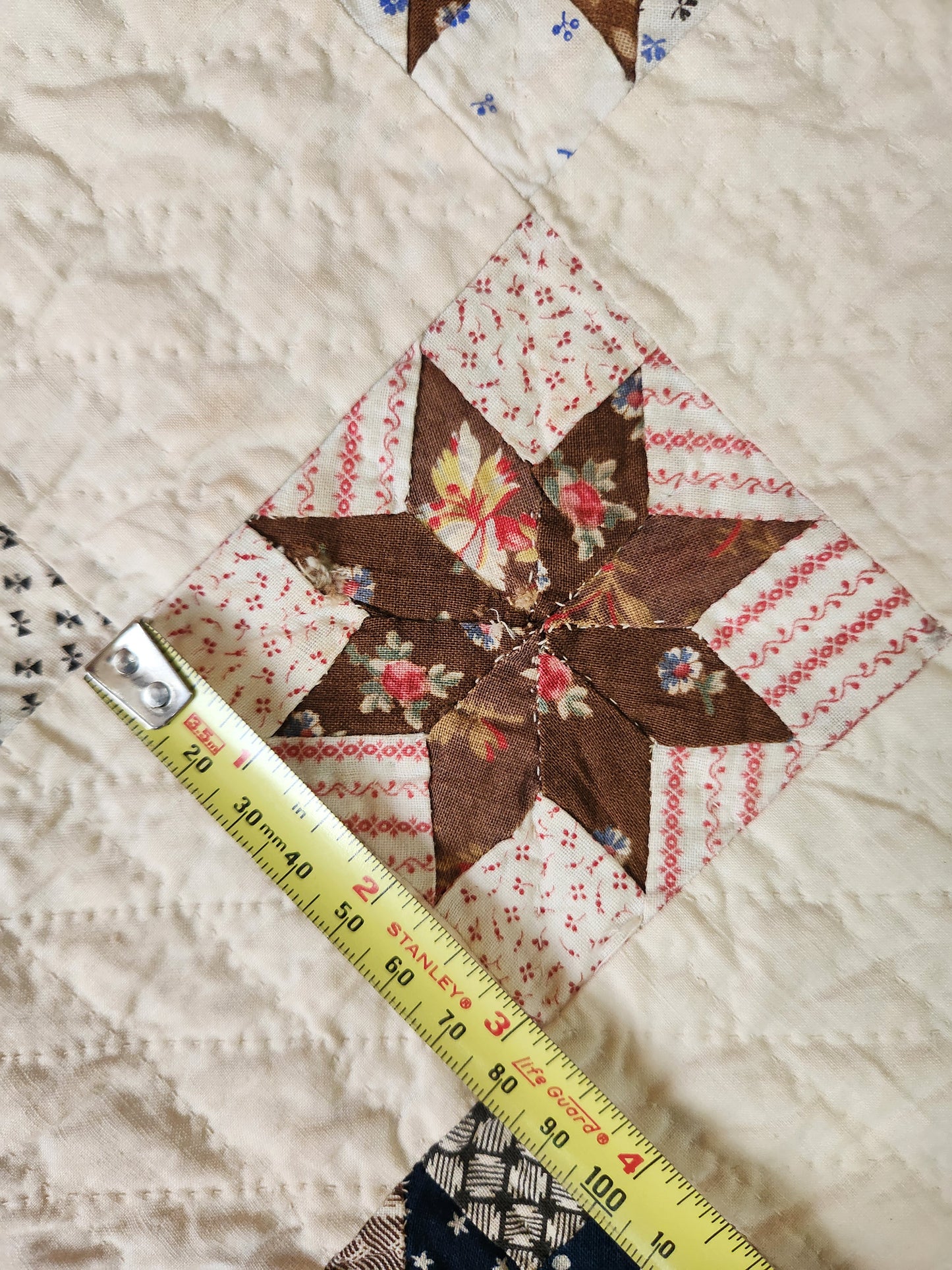 Antique LeMoyne Star Quilt ca 1880