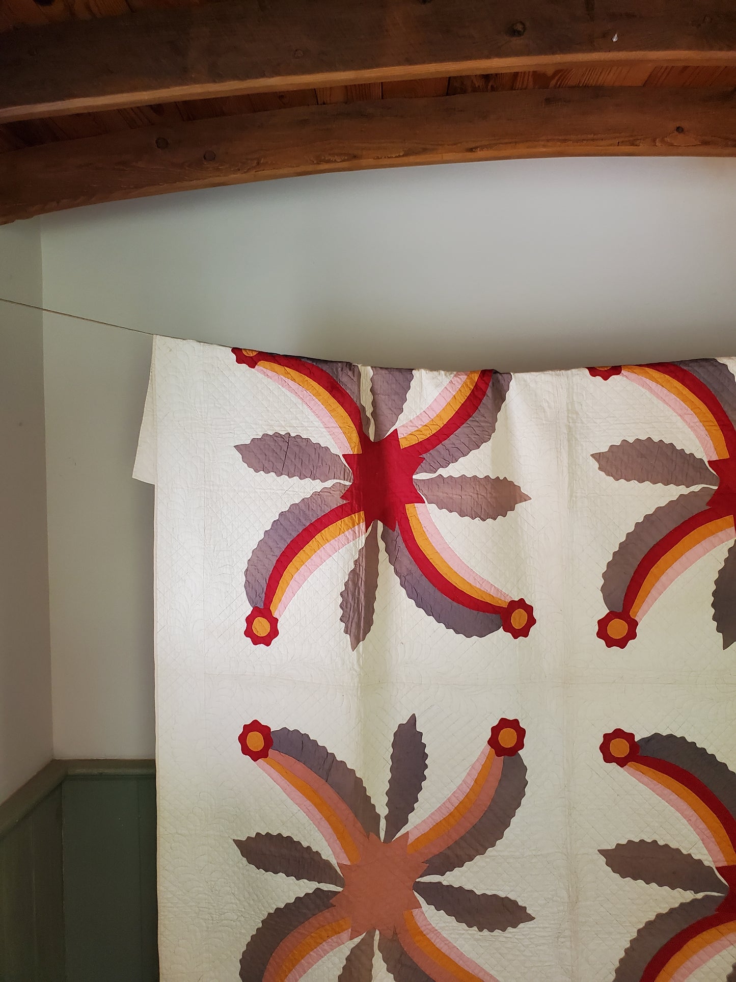 Antique Princess Feather Quilt ca 1890